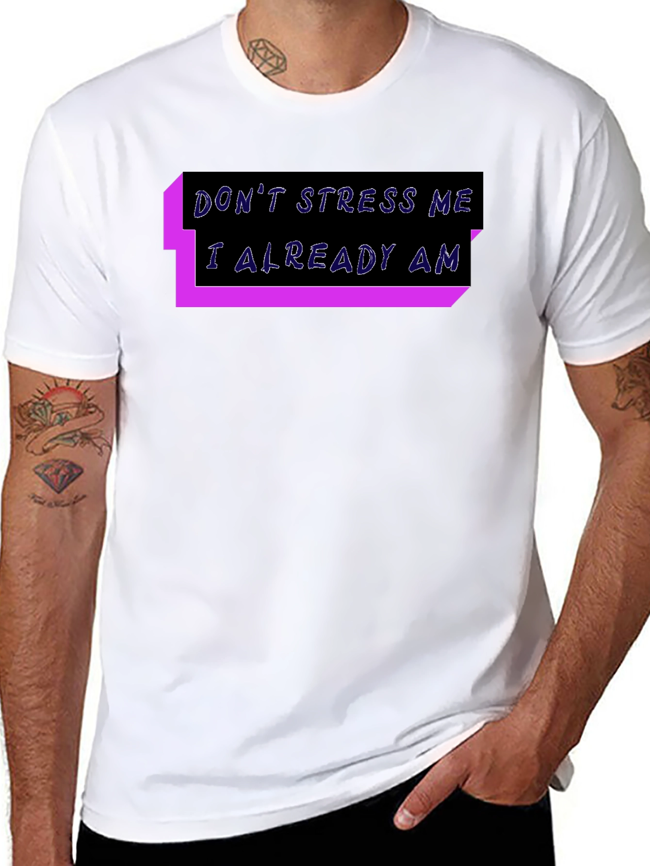 Black Don't Stress Me T-Shirt: Funny Graphic Tee view 8