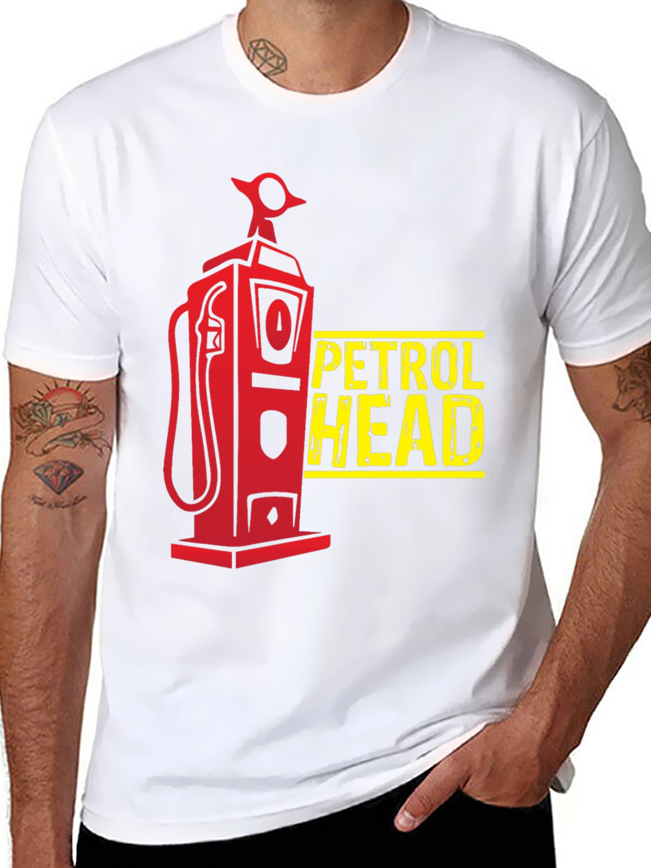 Black Petrol Head Graphic Tee - Black Cotton view 8