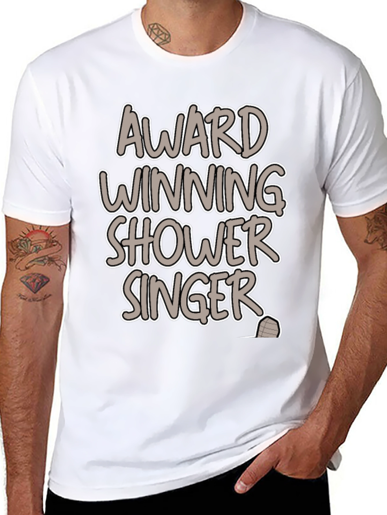 Black Award Winning Shower Singer Graphic Tee view 8