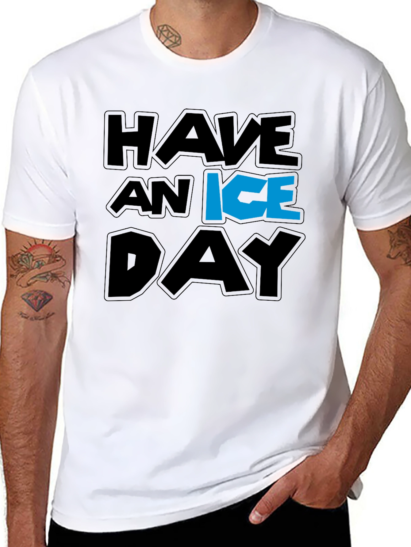 Black Have an Ice Day Graphic T-Shirt view 8