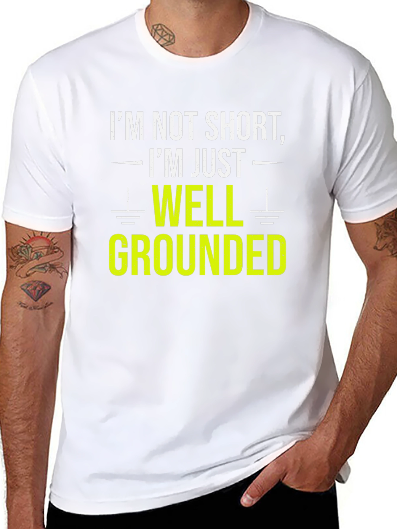 Black Funny Grounded T-Shirt - Humor Tee for Men view 8