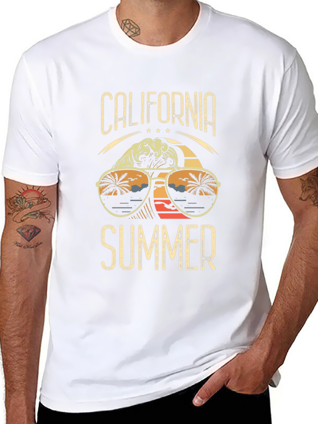 Black California Summer Graphic Tee view 8