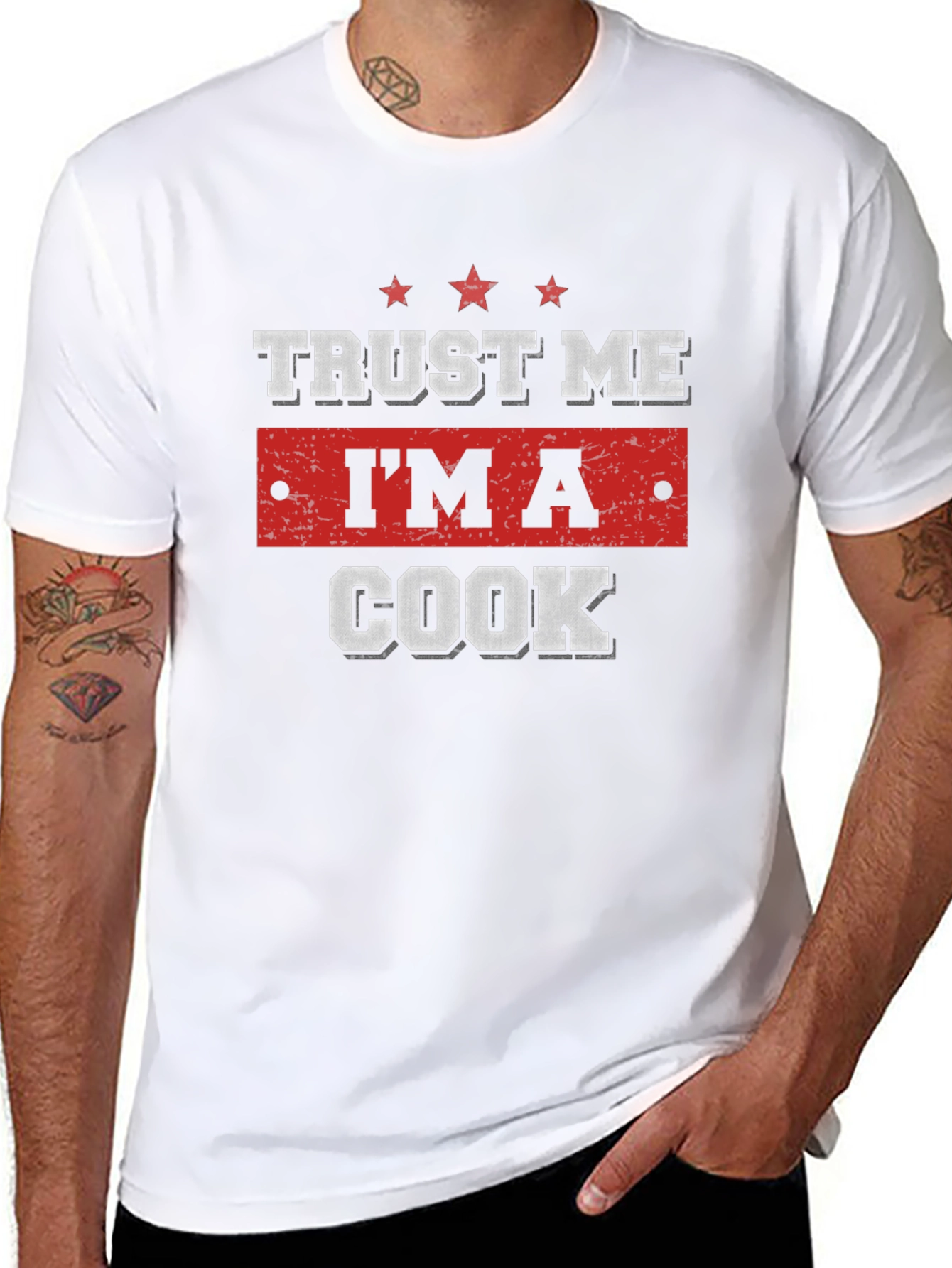 Black Trust Me I'm A Cook T-Shirt view 8