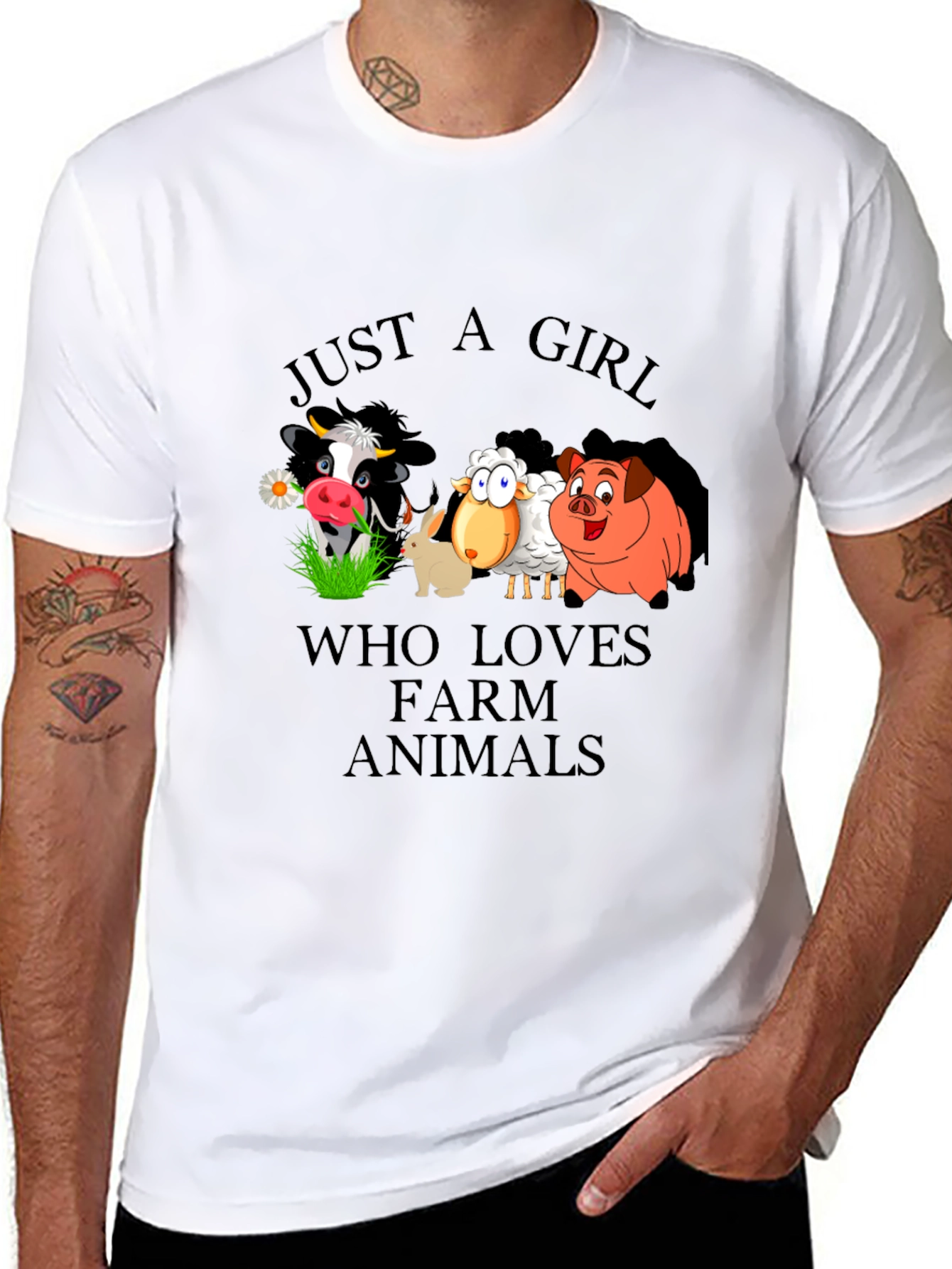Black Farm Animal Lover Graphic T-Shirt view 8