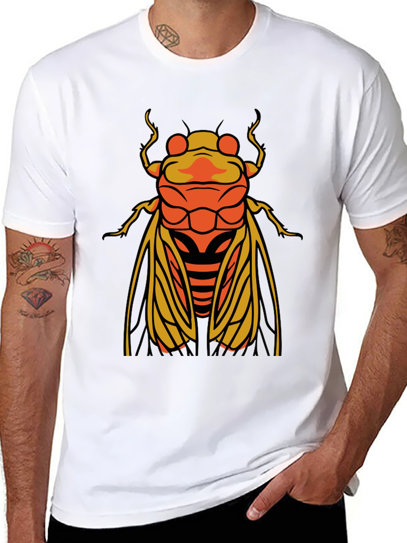 Black Cicada Graphic T-Shirt - Stylish Insect Tee view 8