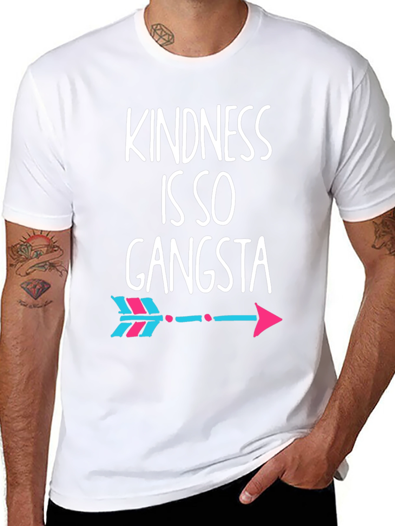 Black Kindness is So Gangsta Tee - Arrow Design view 8