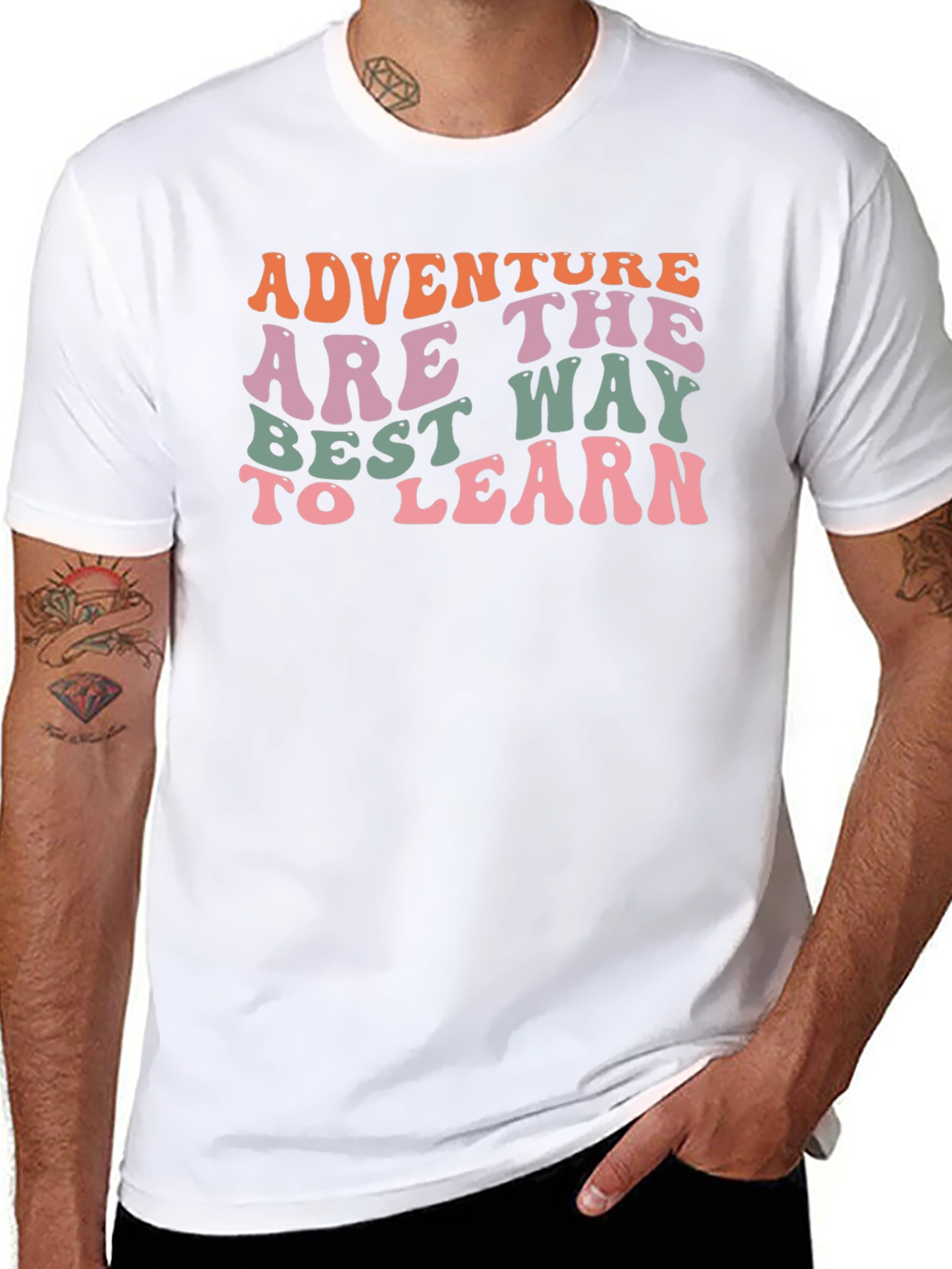 Black Adventure Is the Best Way to Learn Graphic Tee view 8