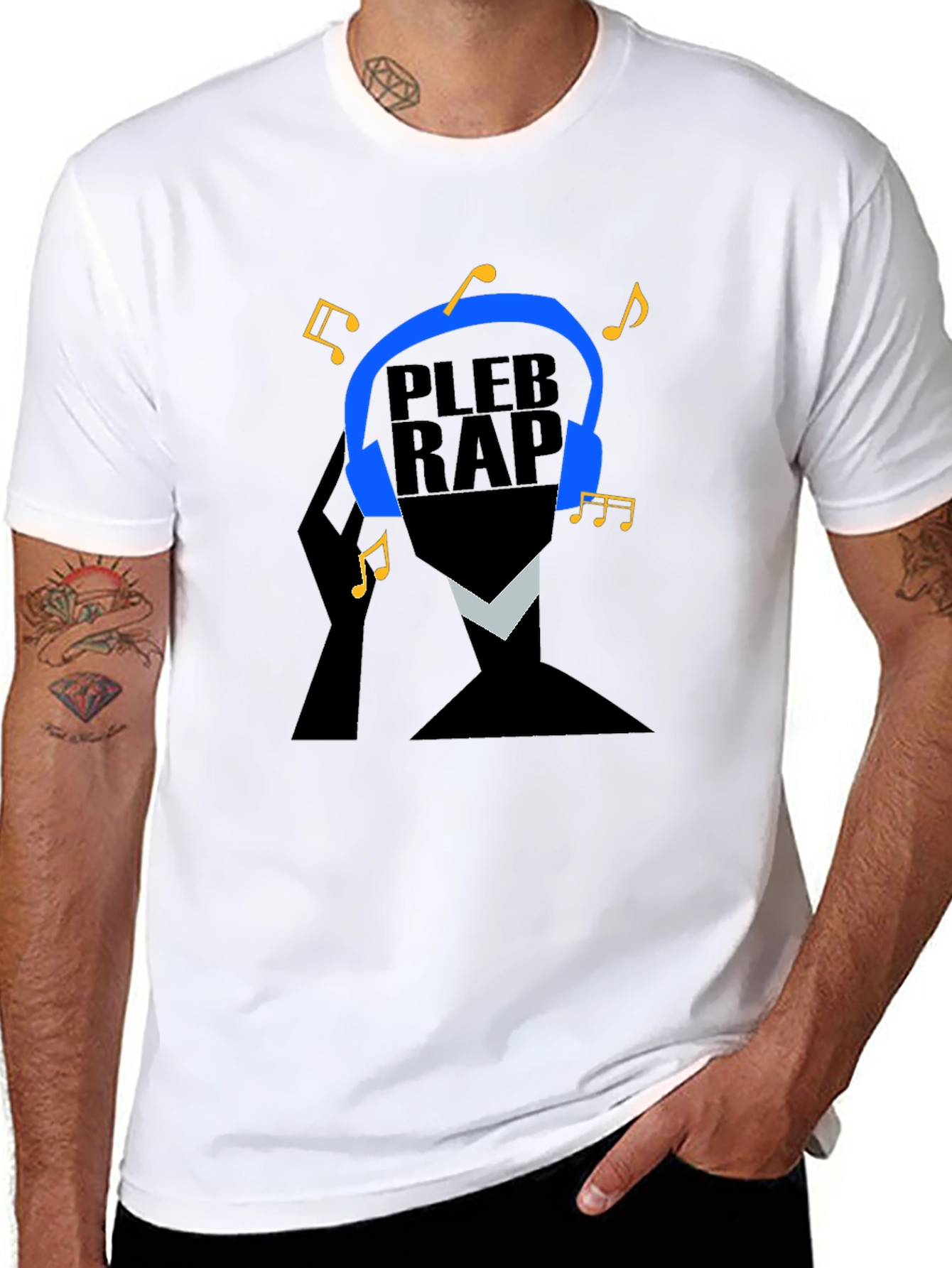 Black Pleb Rap Graphic T-Shirt - Trendy Music Lover Tee view 8