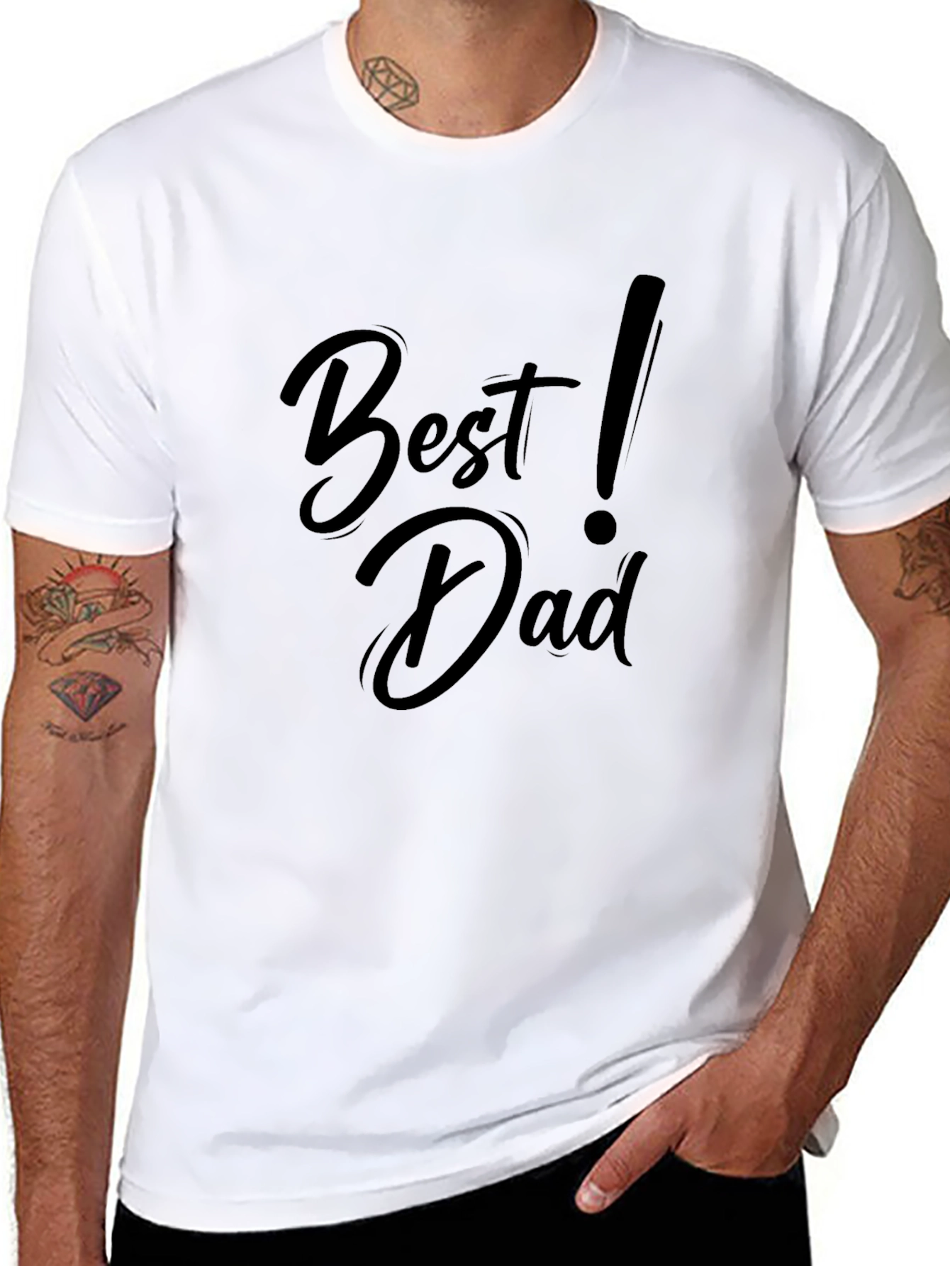 Black Best Dad Black T-Shirt view 8