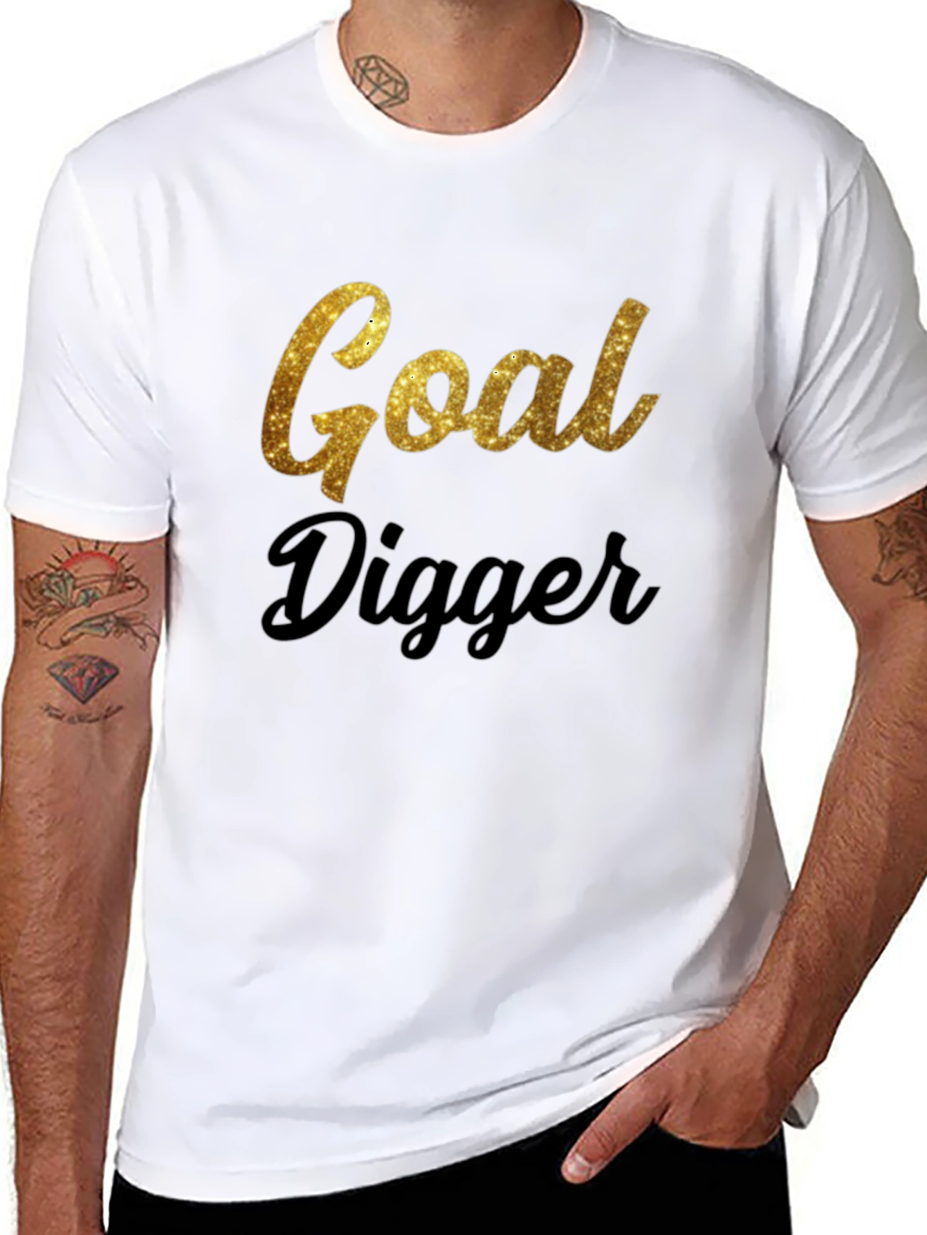Black Goal Digger Black T-Shirt view 8