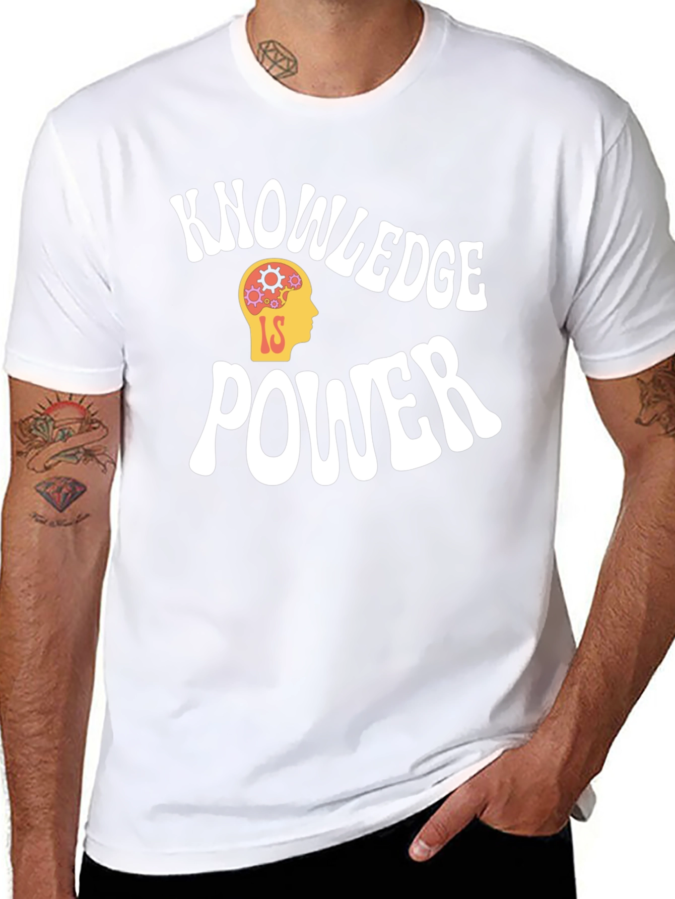 Black Knowledge is Power Graphic Tee - Black view 8