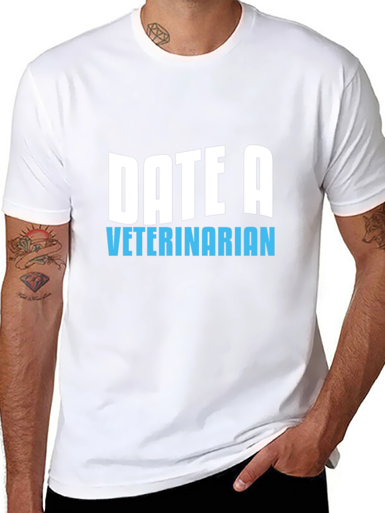Black Date A Veterinarian Graphic Tee view 8
