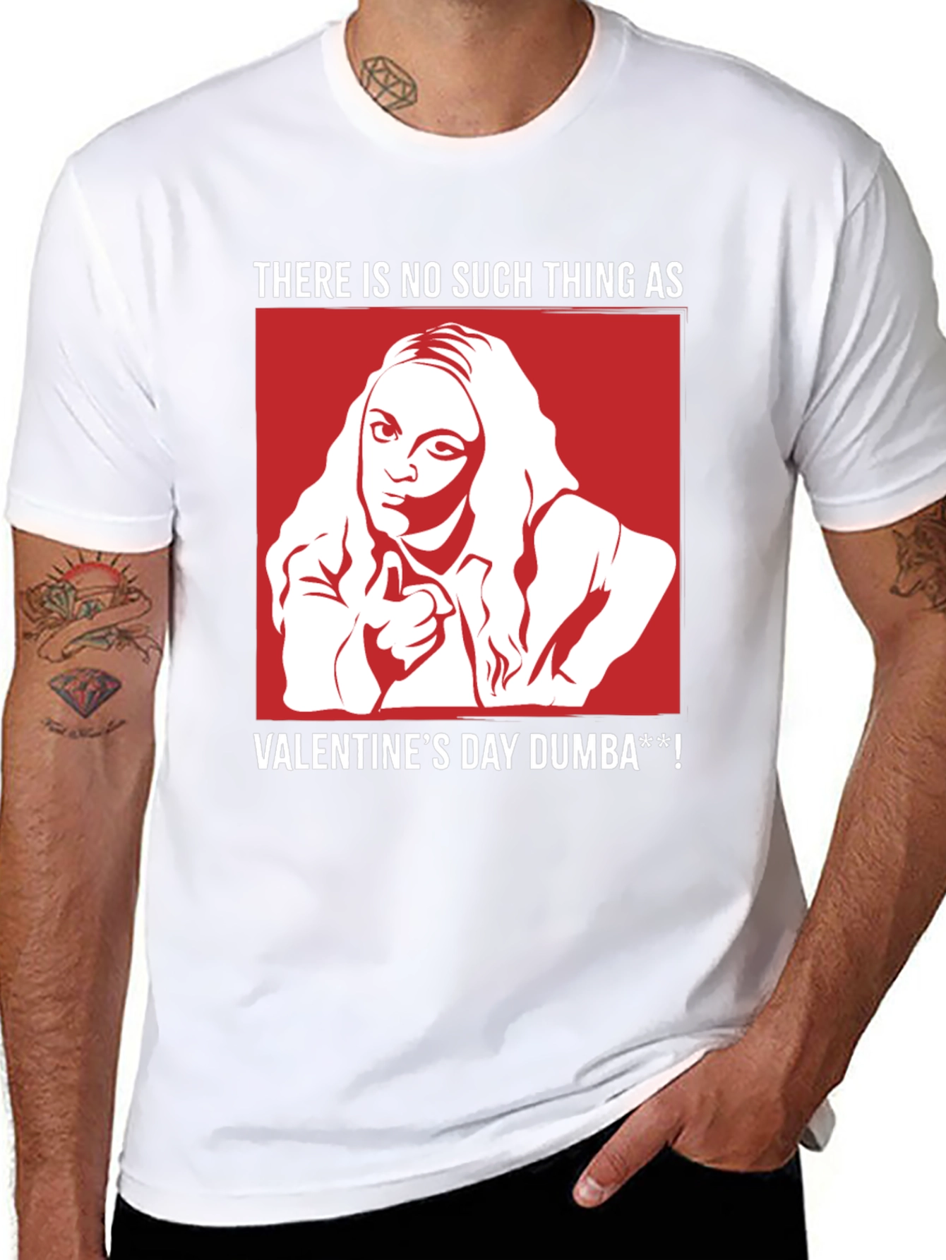 Black Mean Girls Valentine's Day T-Shirt view 8