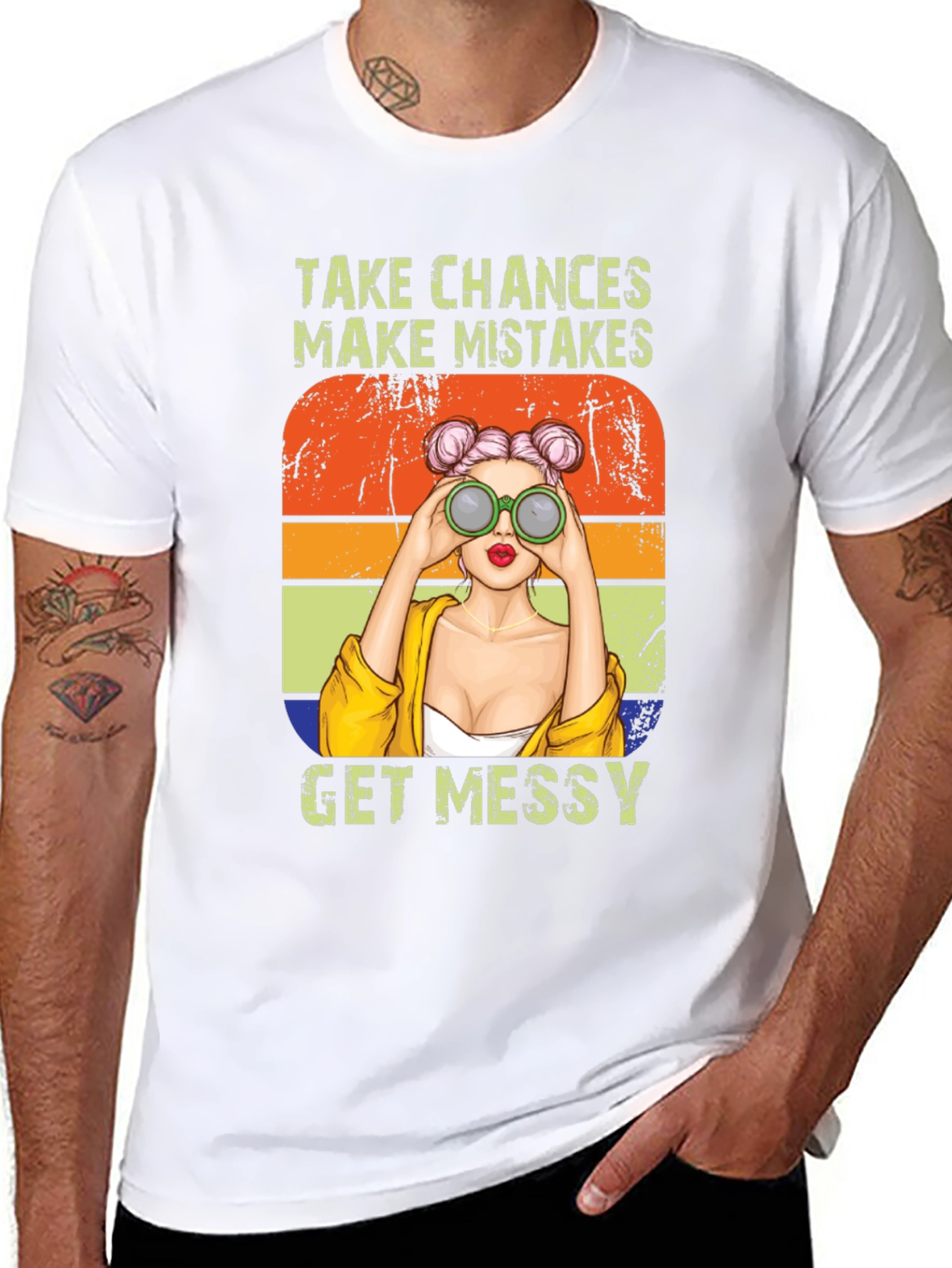 Black Take Chances Graphic T-Shirt view 8