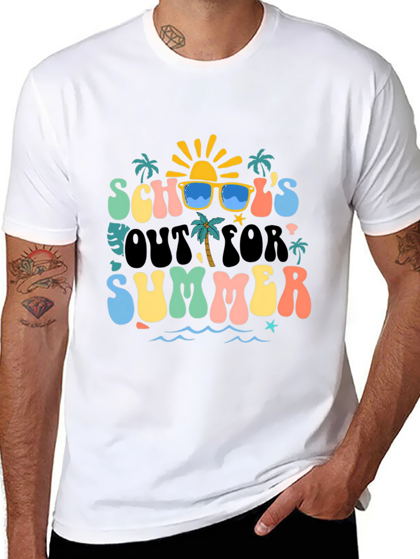 Black School's Out for Summer T-Shirt view 8