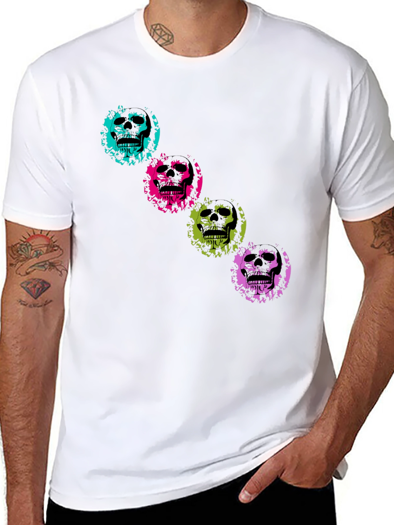 Black Skull Graphic T-Shirt - Stylish Cotton Tee view 8