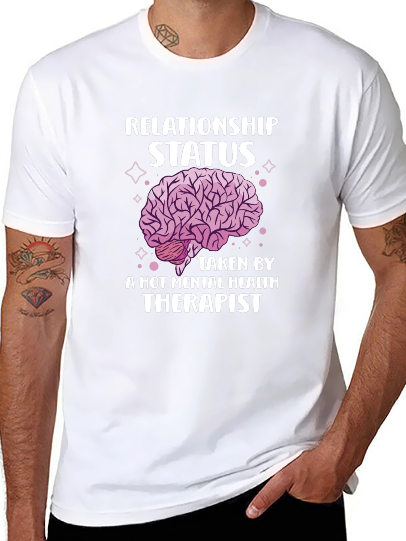 Black Relationship Status Taken By A Hot Mental Health Therapist T-Shirt view 8