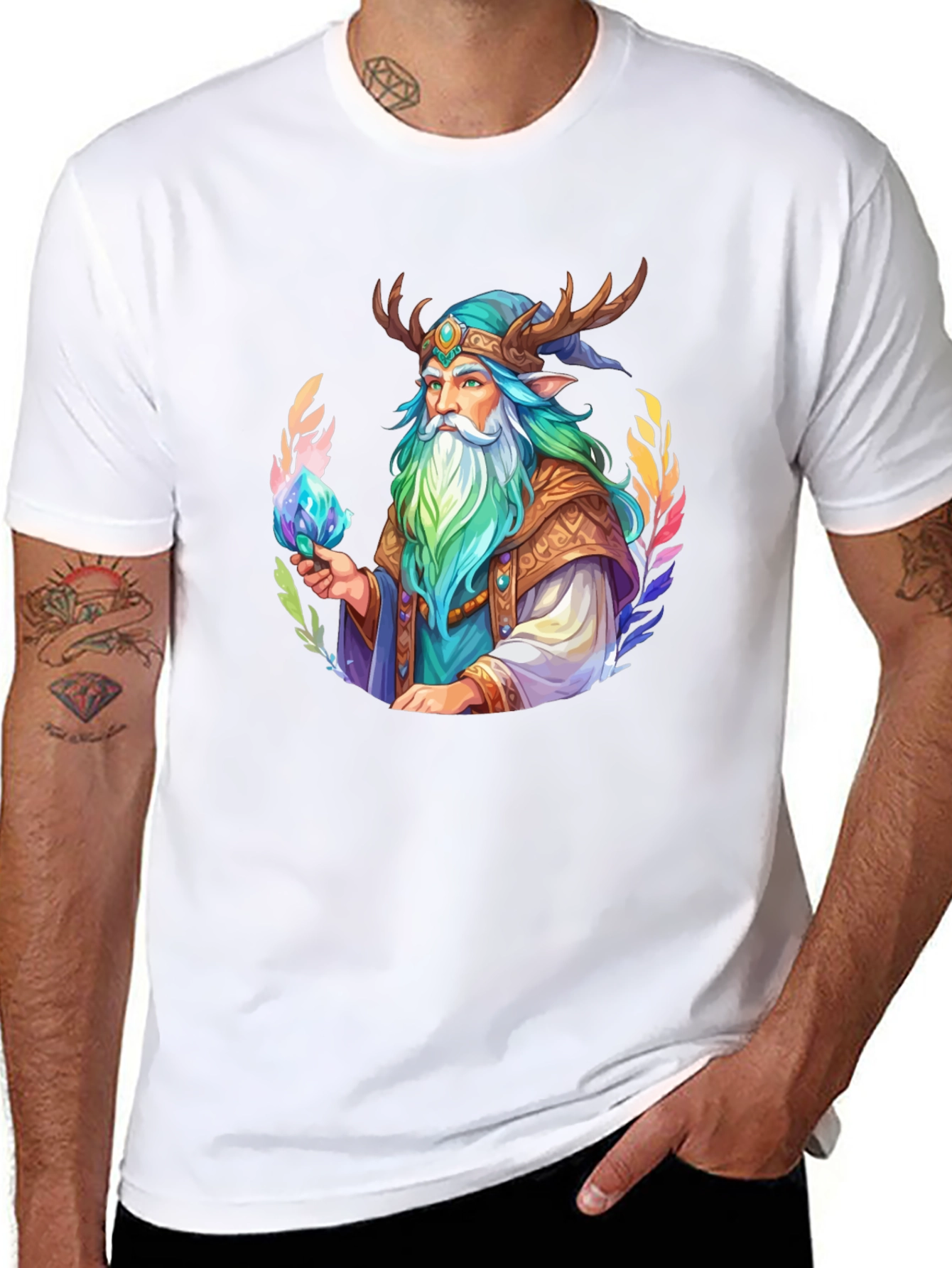 Wizard Graphic Tee - Mystic Design Black T-Shirt - 8