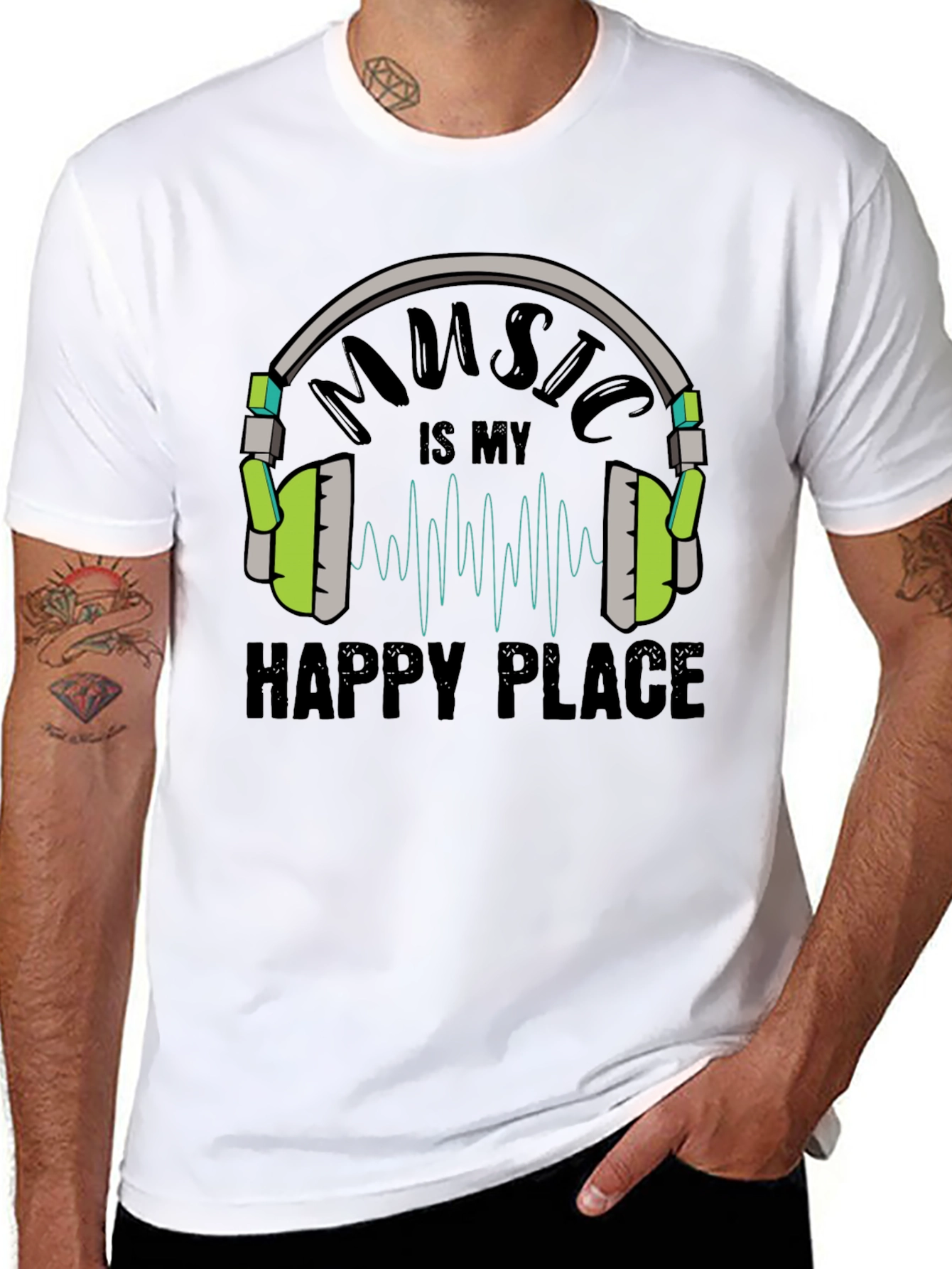 Black Music is My Happy Place T-Shirt view 8
