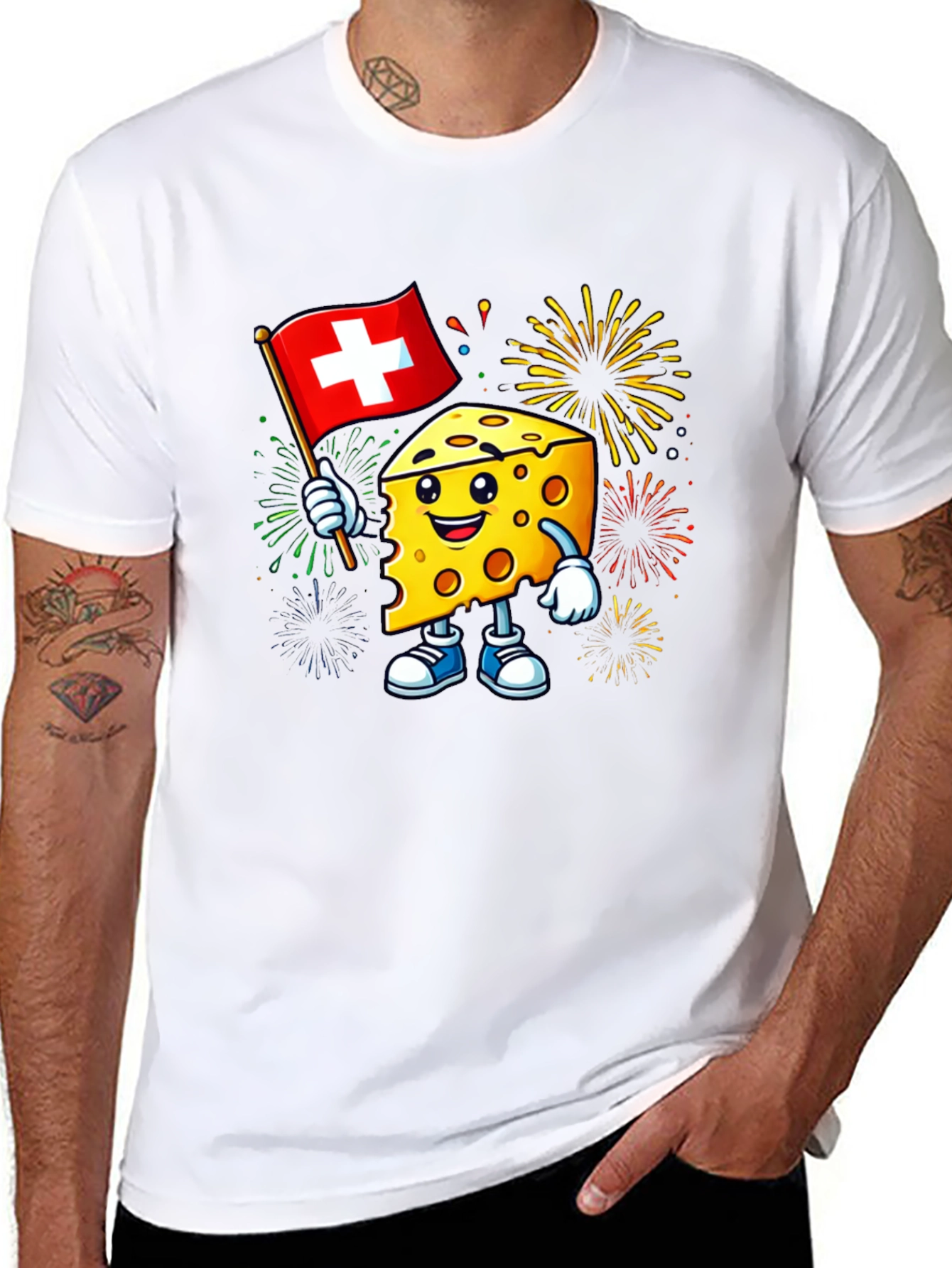 Black Swiss Cheese Celebration T-Shirt view 8