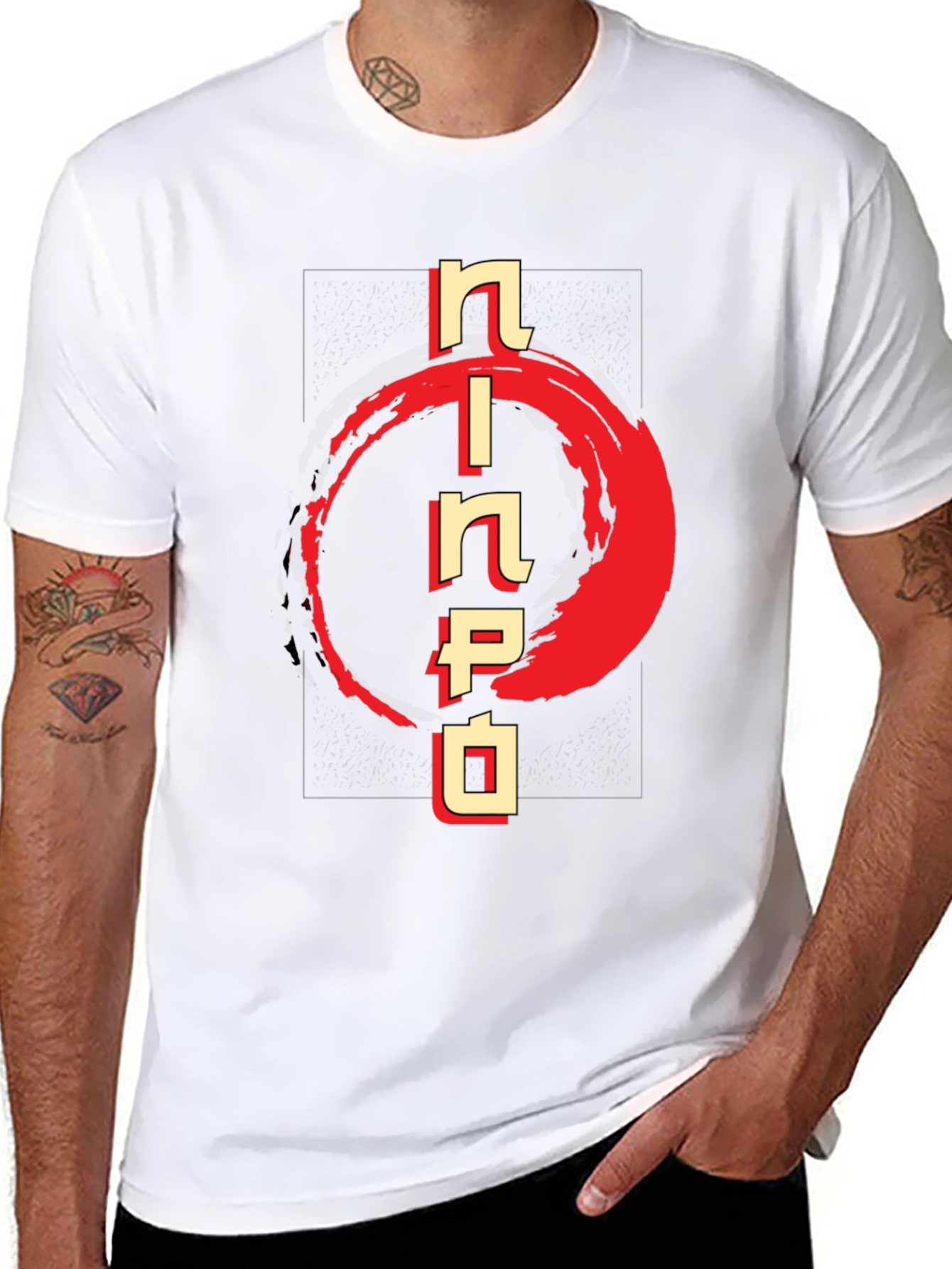 Black Ninja T-Shirt - Japanese Calligraphy Design view 8