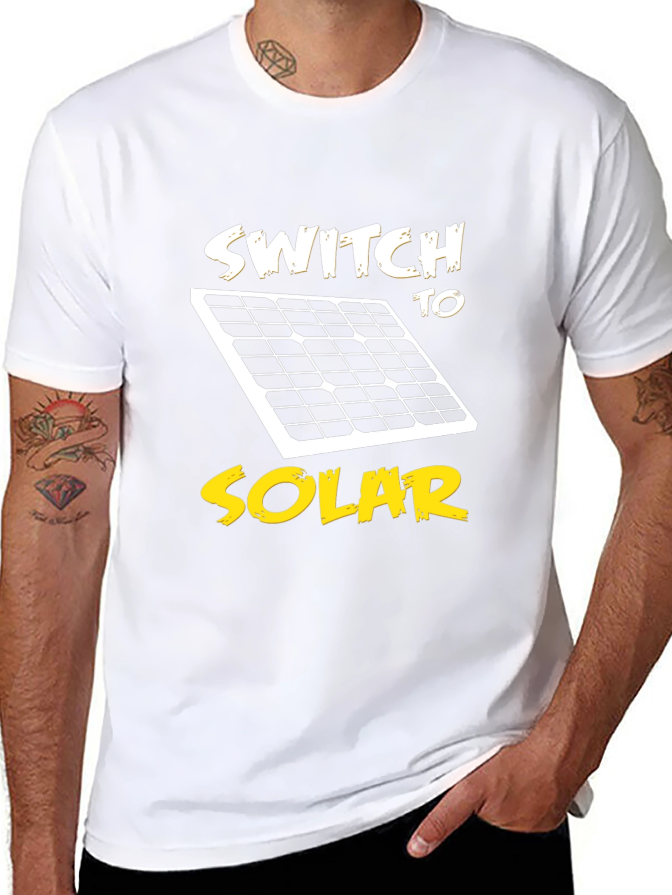 Black Switch to Solar Black T-Shirt - Eco-Friendly Energy view 8
