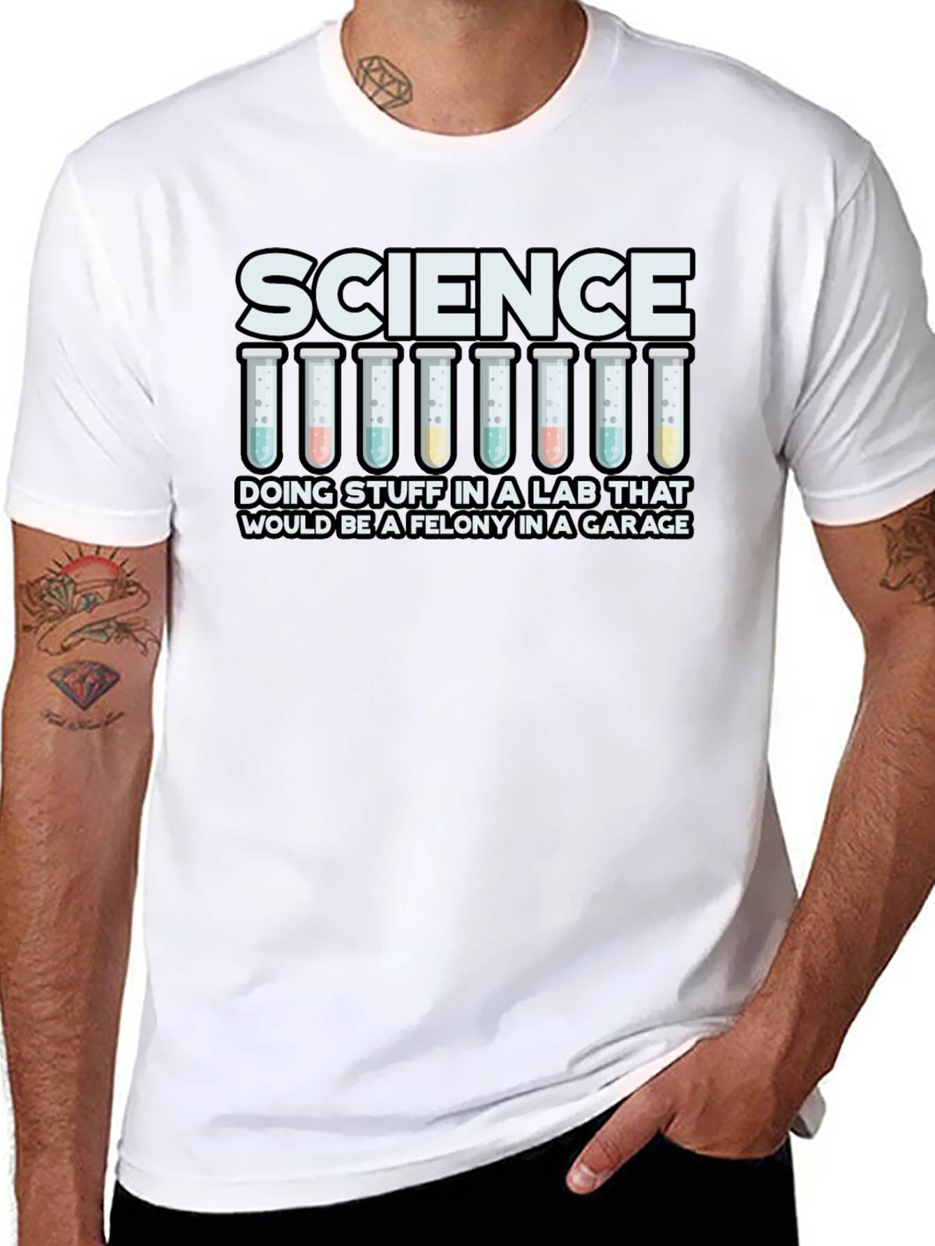 Black Science Lab Funny T-Shirt view 8