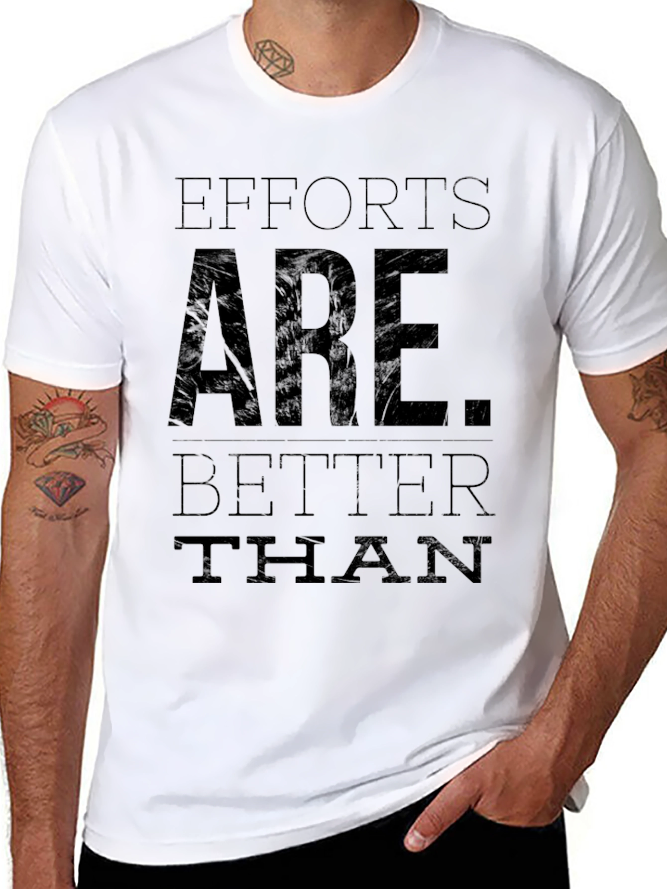 Black Efforts Are Better Than Excuses Black T-Shirt view 8