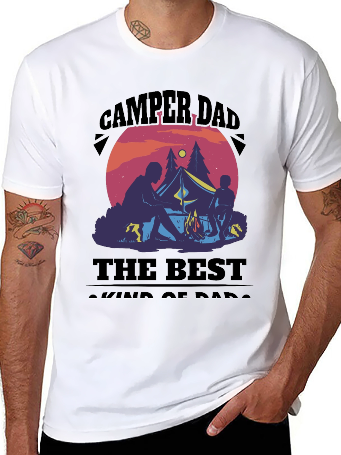 Black Camper Dad T-Shirt: The Best Kind of Dads view 8