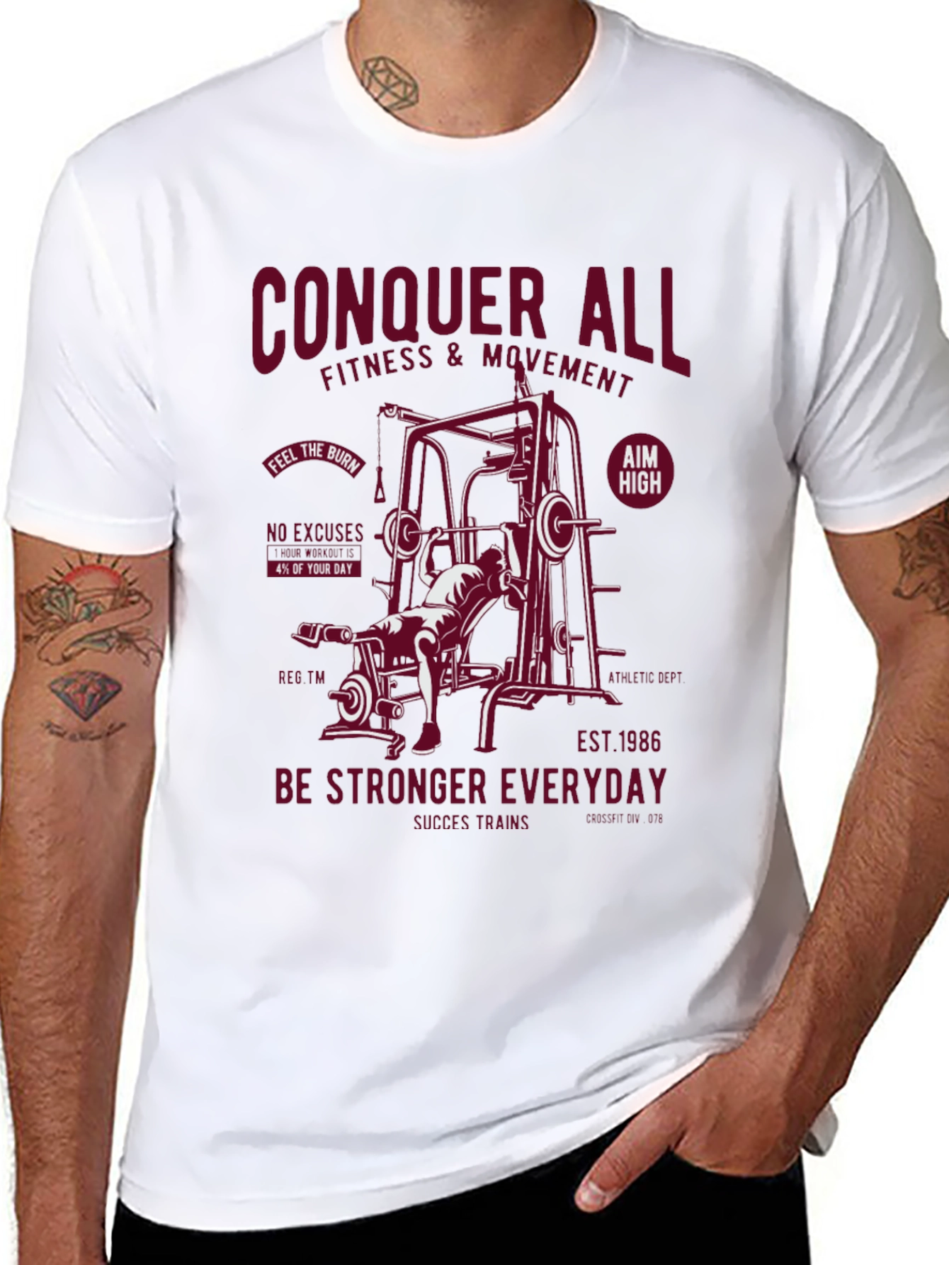 Black Conquer All Fitness T-Shirt view 8