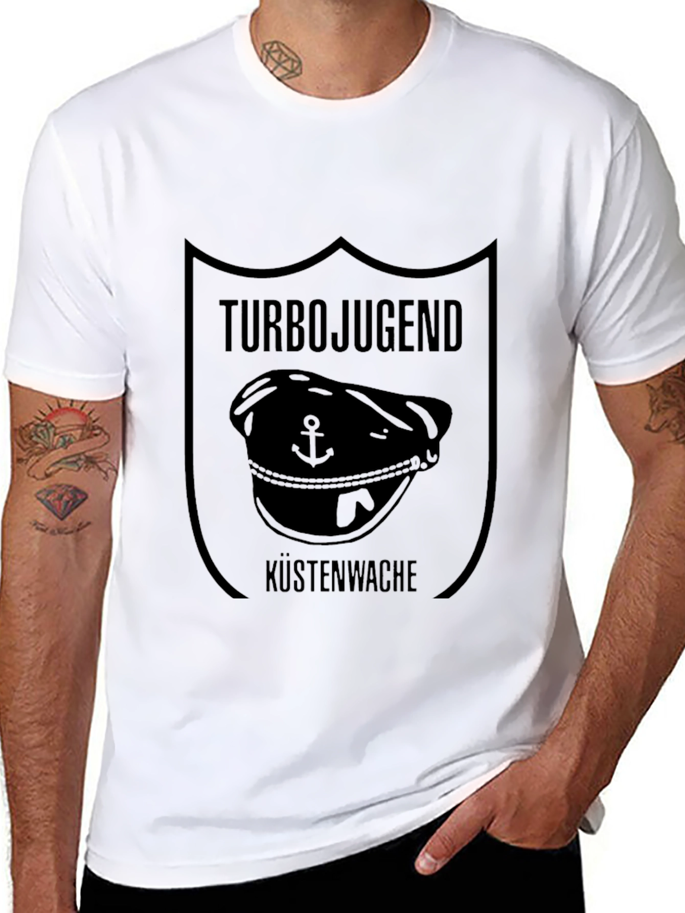 Turbojugend Küstenwache Black T-Shirt - 8