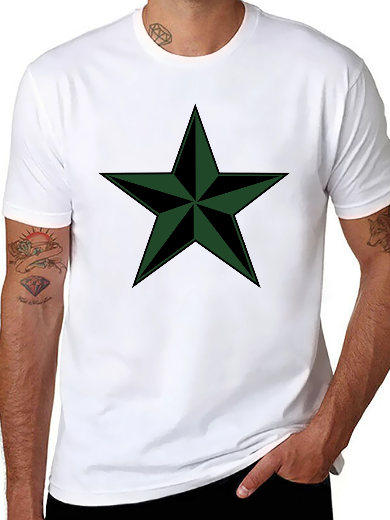 Black Star Graphic Black T-Shirt view 8