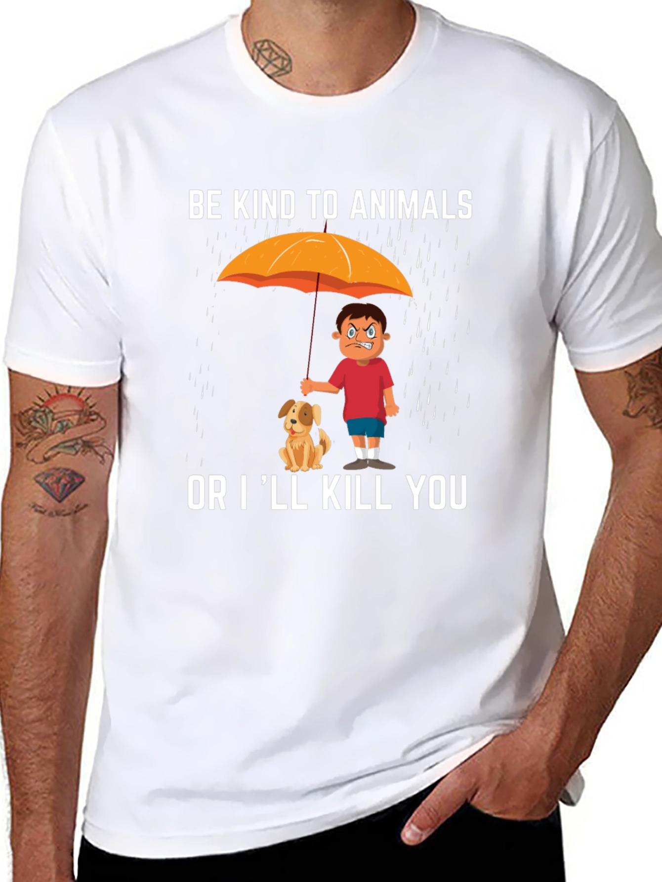 Black Be Kind to Animals Graphic T-Shirt view 8