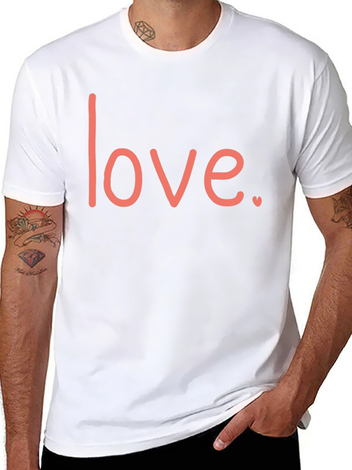 Black Love Graphic Black T-Shirt - Stylish Casual Wear view 8