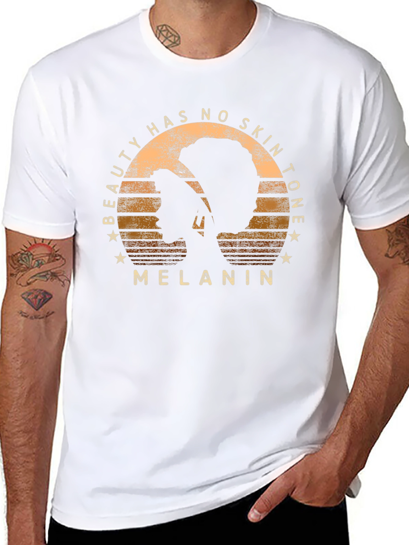 Black Beauty Has No Skin Tone Melanin T-Shirt view 8