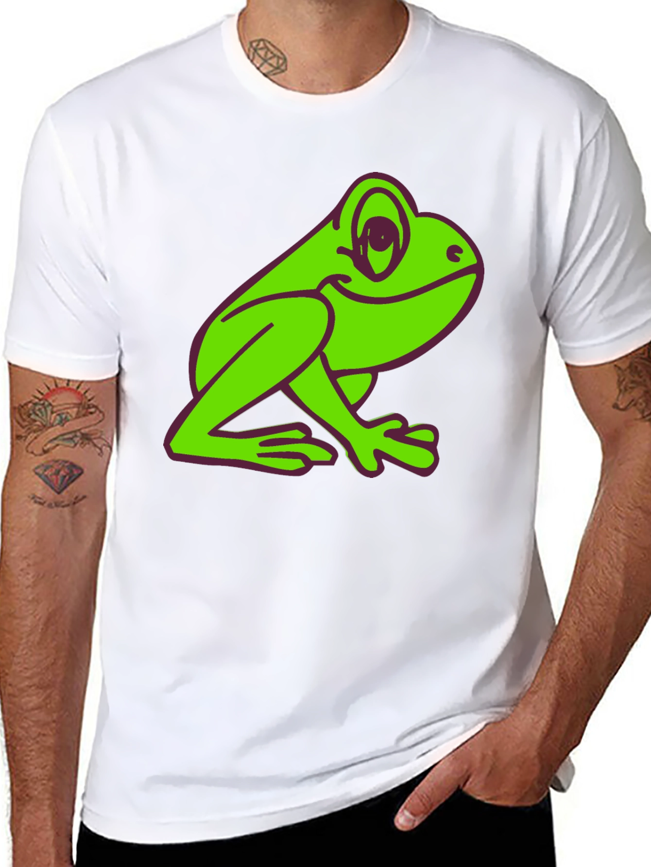 Black Fun Frog Graphic Tee - Black T-Shirt view 8