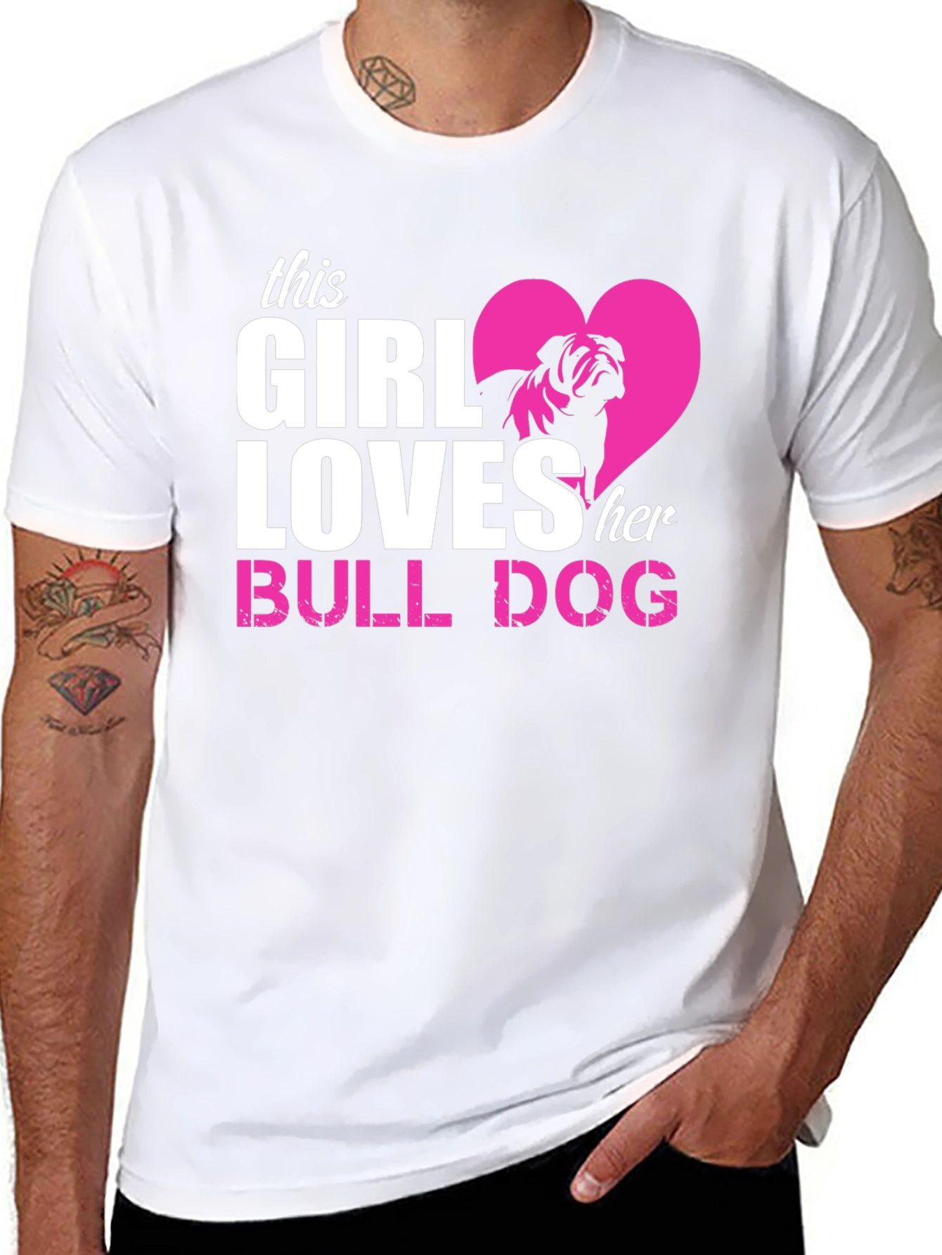 Black Girl Loves Bulldog T-Shirt view 8