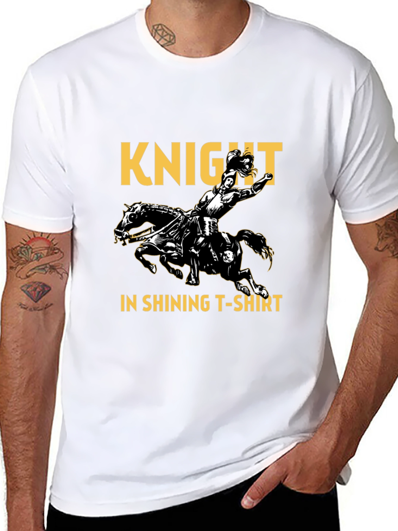 Black Knight in Shining T-Shirt - Black Tee view 8