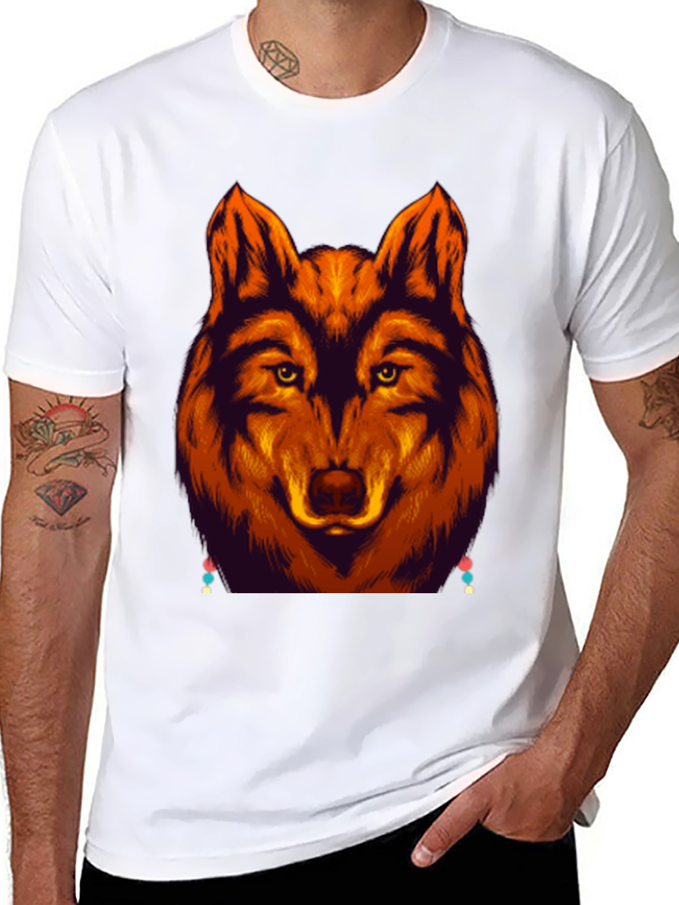 Wolf Graphic Tee - Bold Animal Design - 8