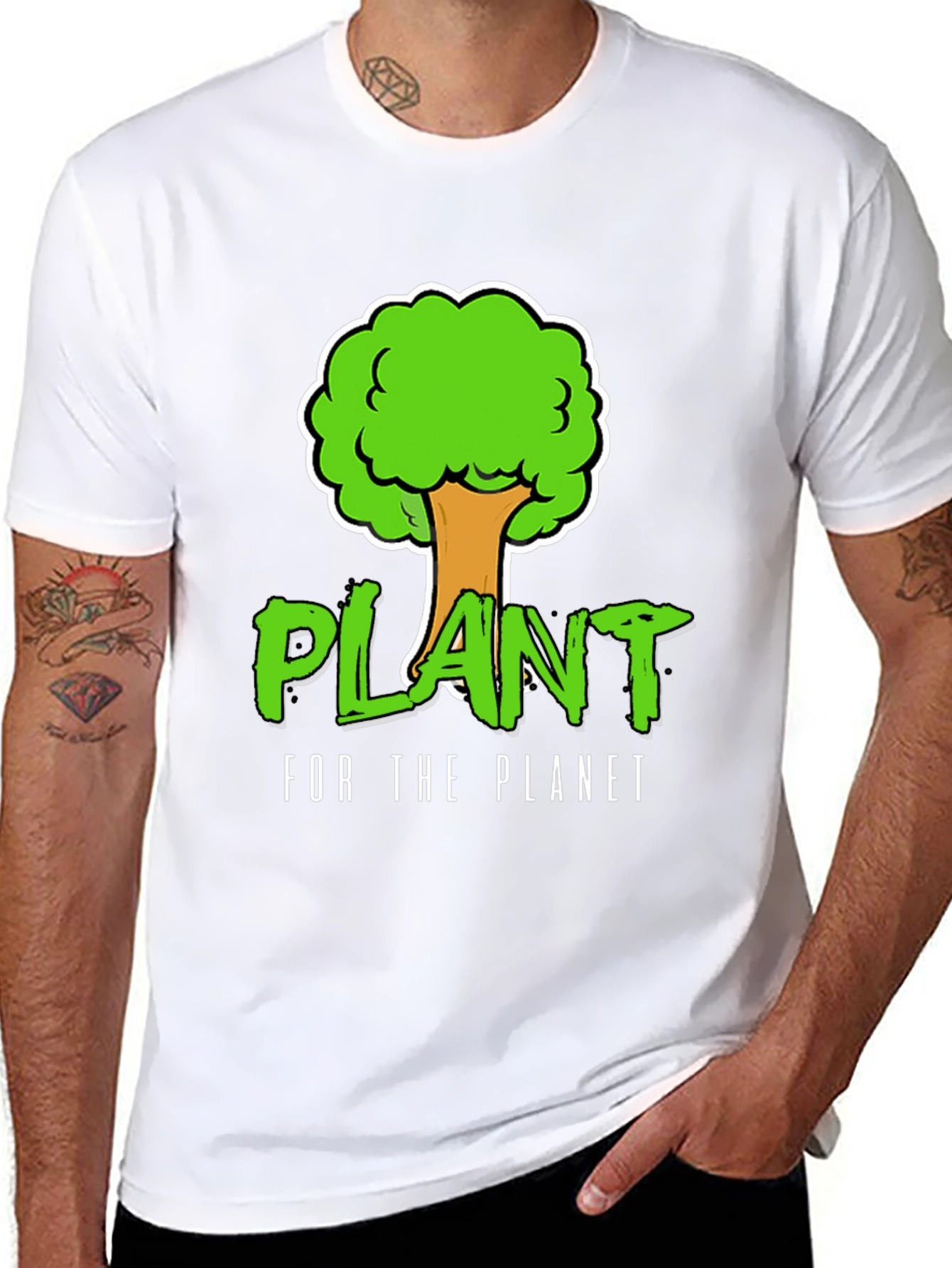 Black Plant for the Planet Graphic Tee - Black view 8