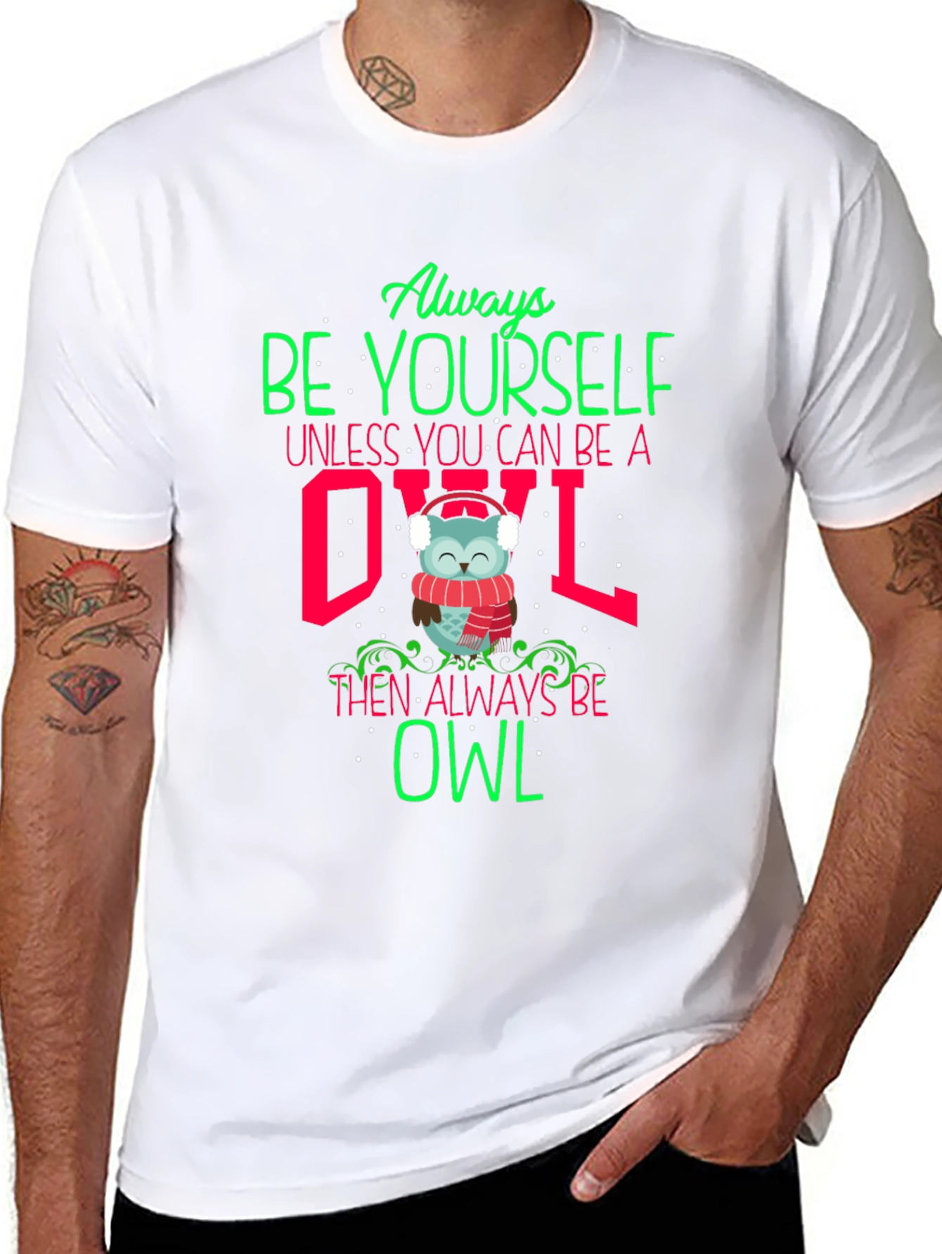 Black Always Be Yourself Unless You Can Be An Owl T-Shirt view 8