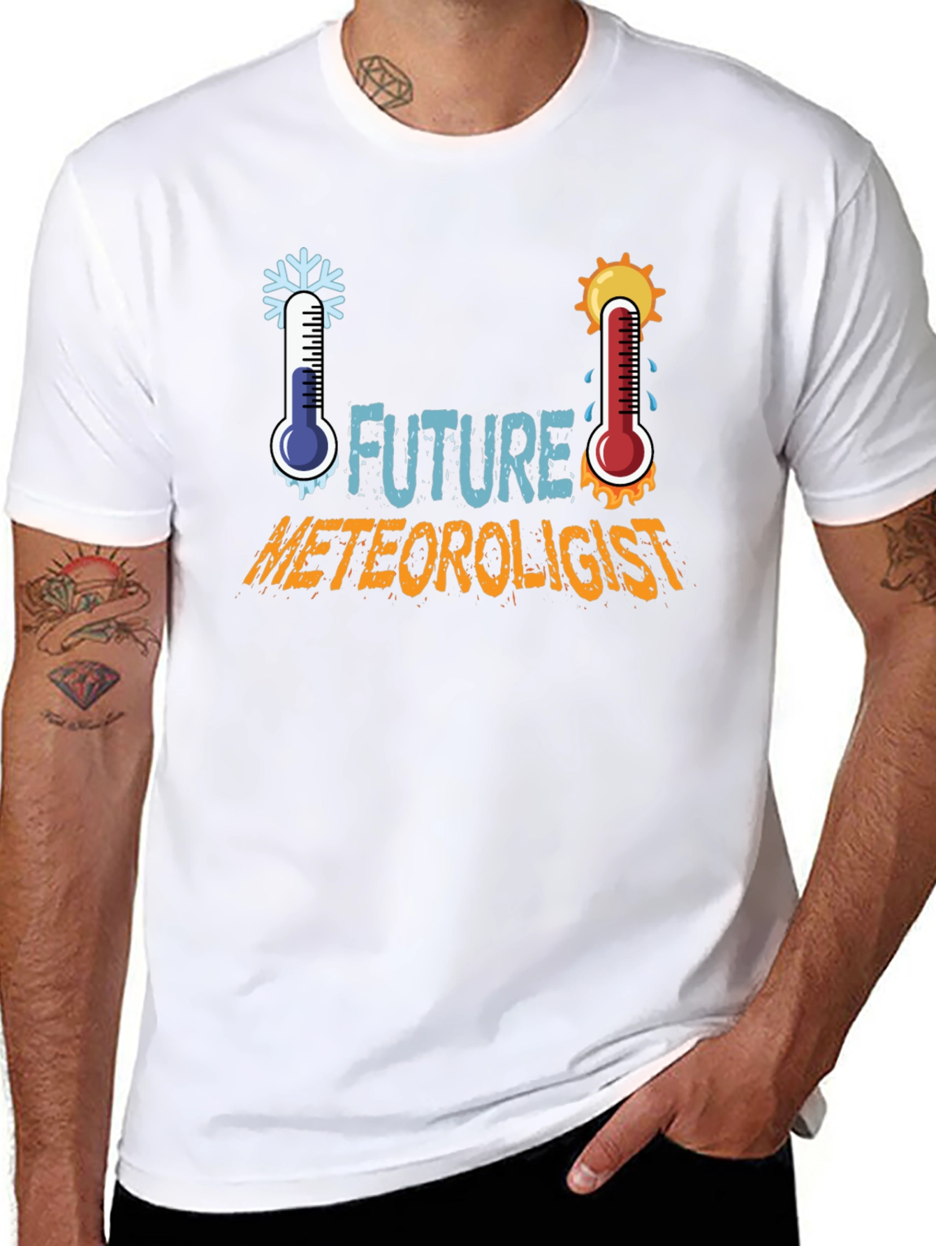 Black Future Meteorologist T-Shirt view 8