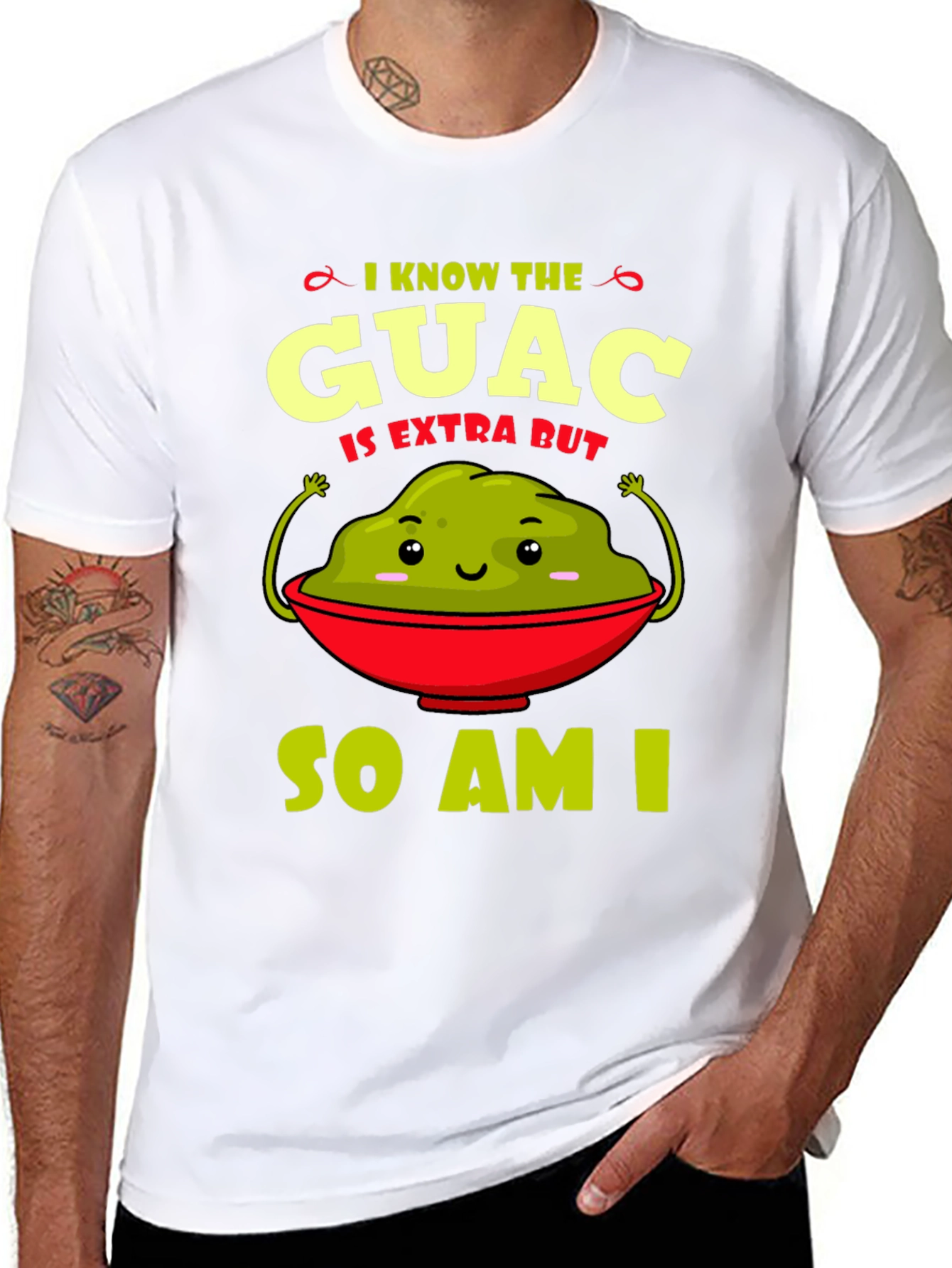 Black Guac Is Extra Graphic Tee - Funny Avocado T-Shirt view 8
