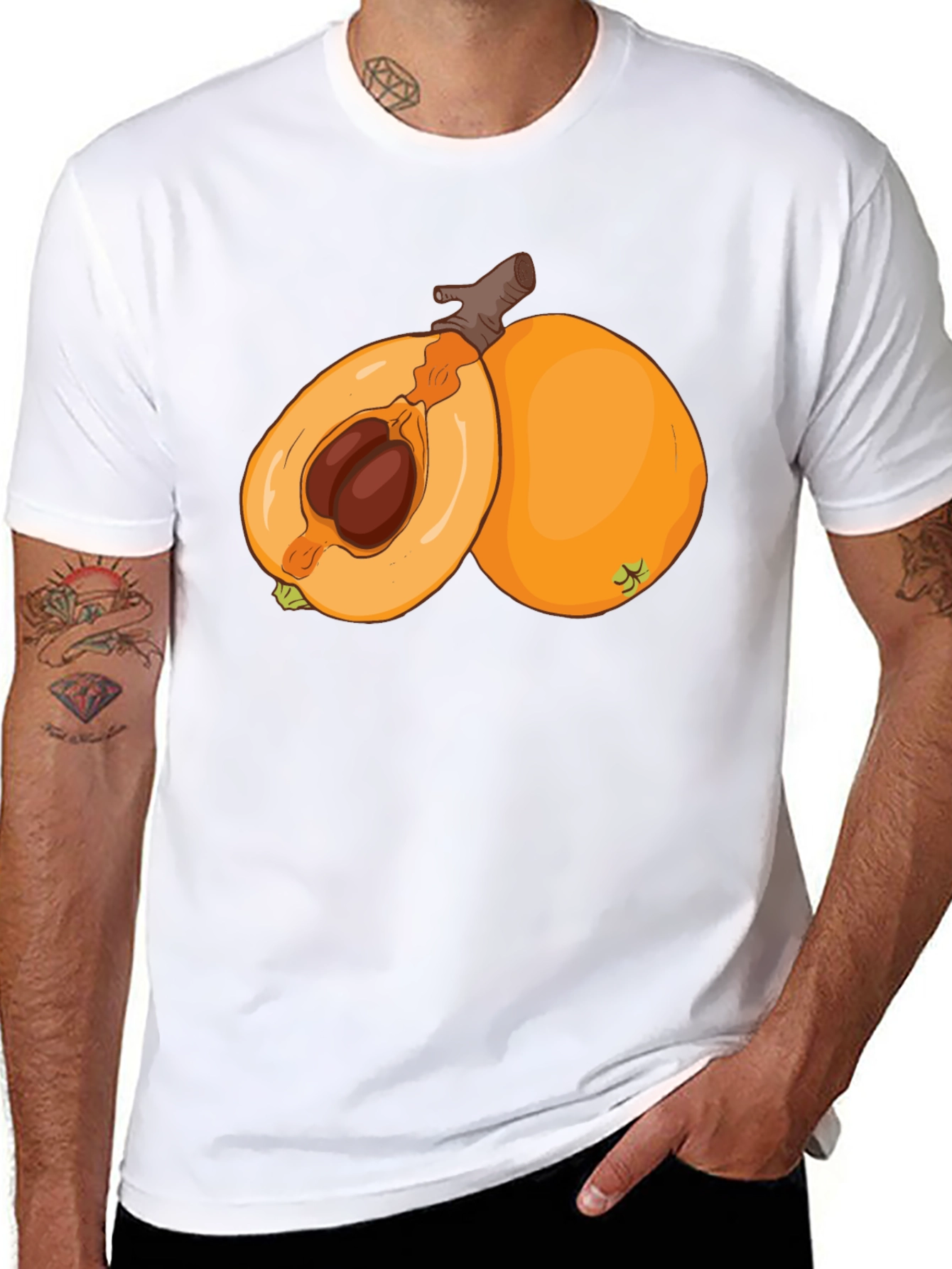 Black Loquat Fruit Graphic Tee - Unique Design, Comfortable Fit view 8