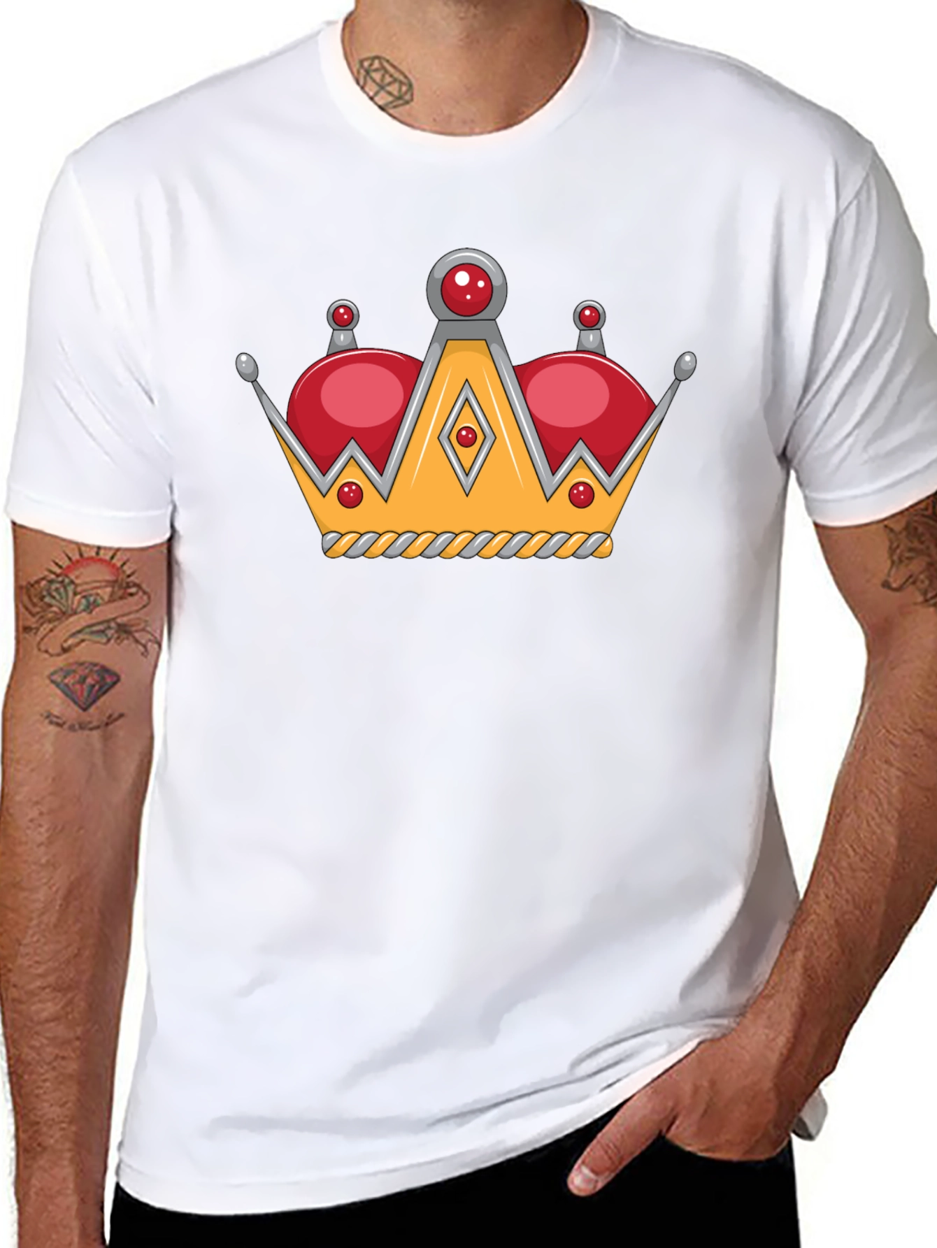 Black Crown Graphic Tee - Novelty Design view 8