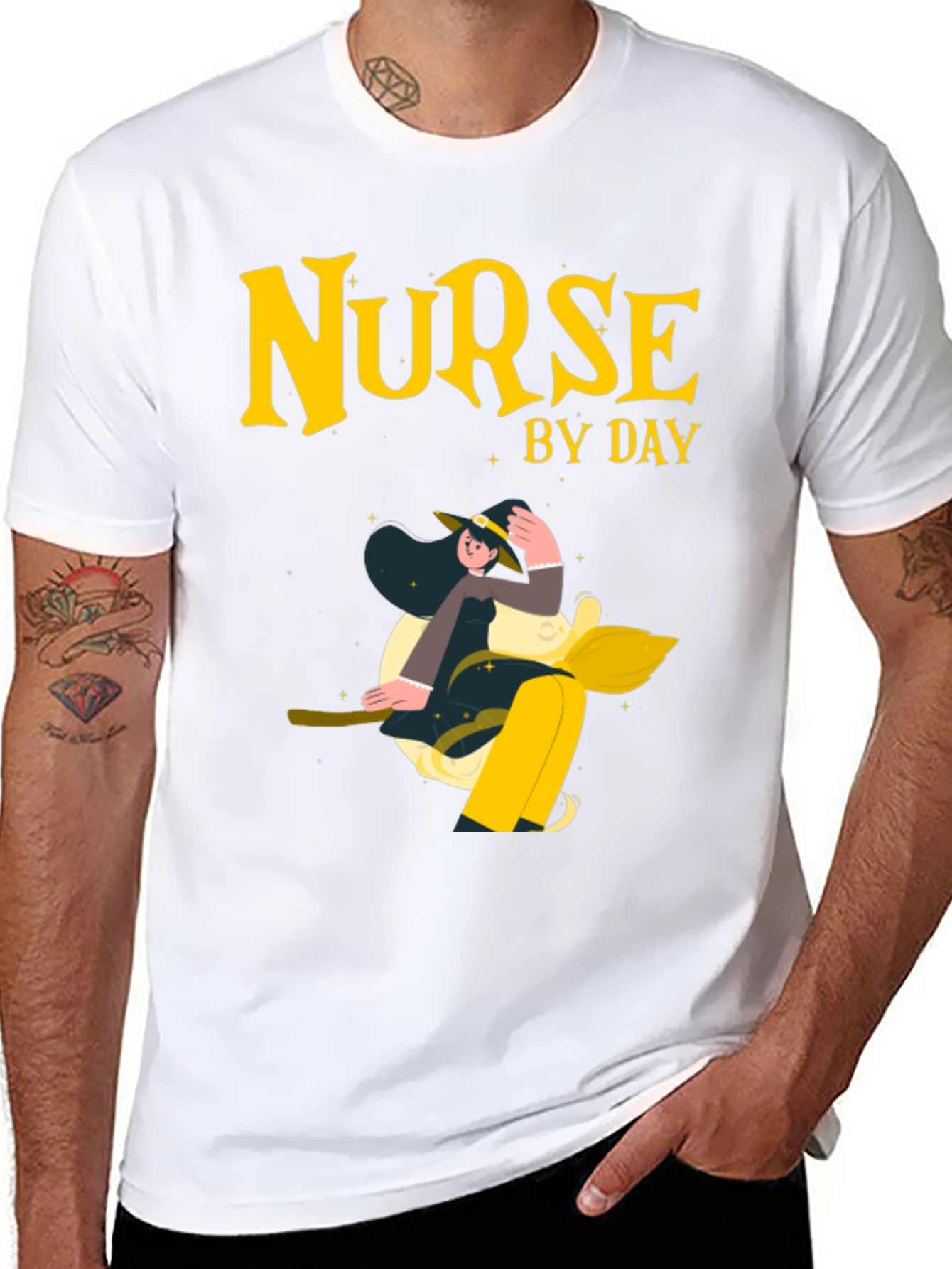 Black Nurse By Day T-Shirt - Novelty Apparel view 8