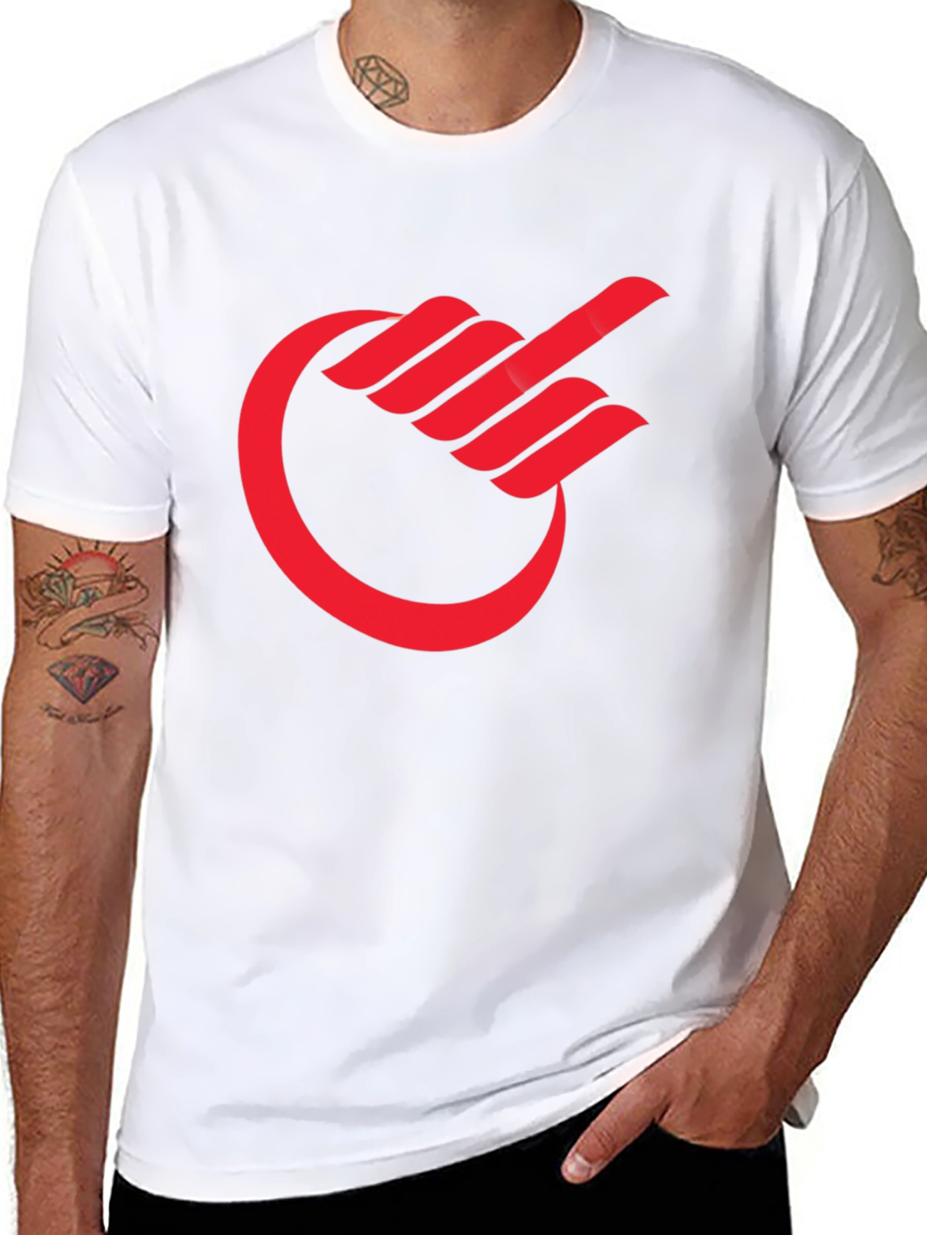 Black Red Logo Black T-Shirt view 8