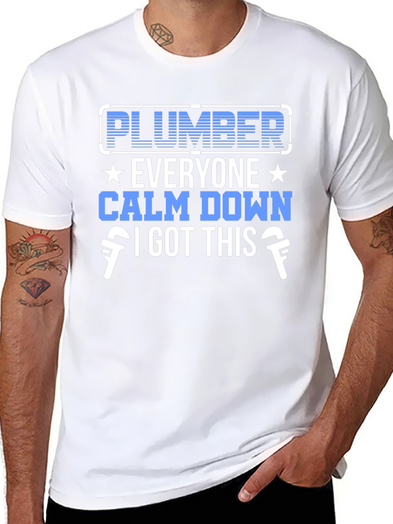 Black Plumber T-Shirt: Everyone Calm Down, I Got This view 8