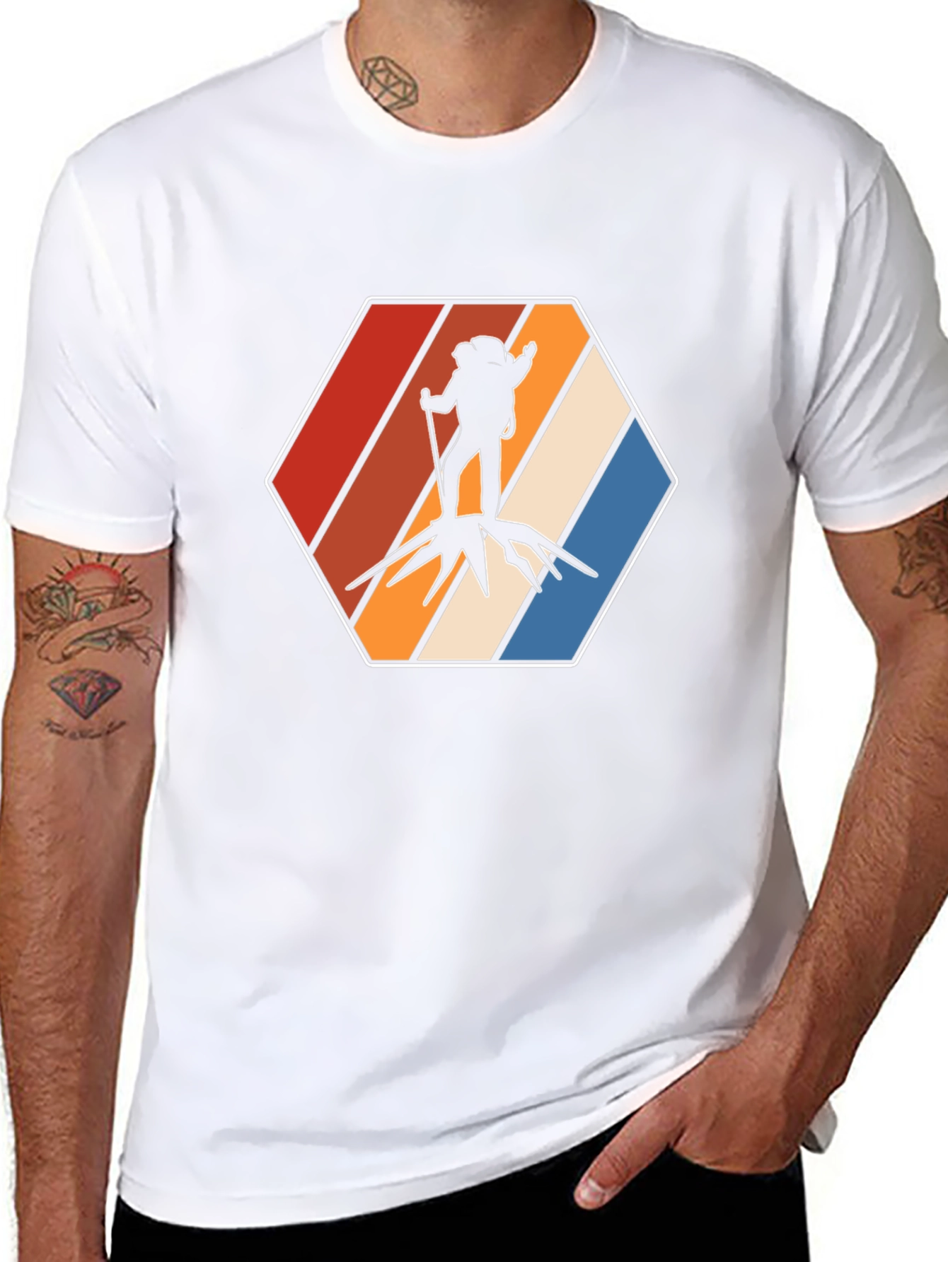 Black Retro Hiker Graphic Tee - Adventure Ready view 8