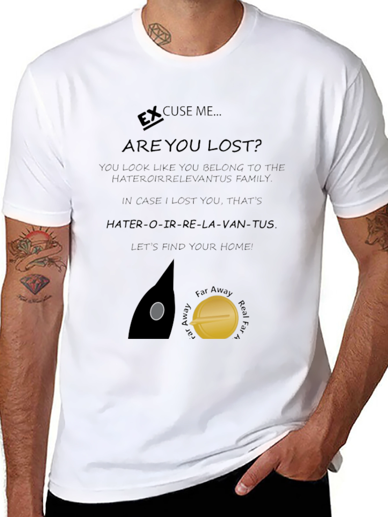 Black Excuse Me Are You Lost T-Shirt view 8